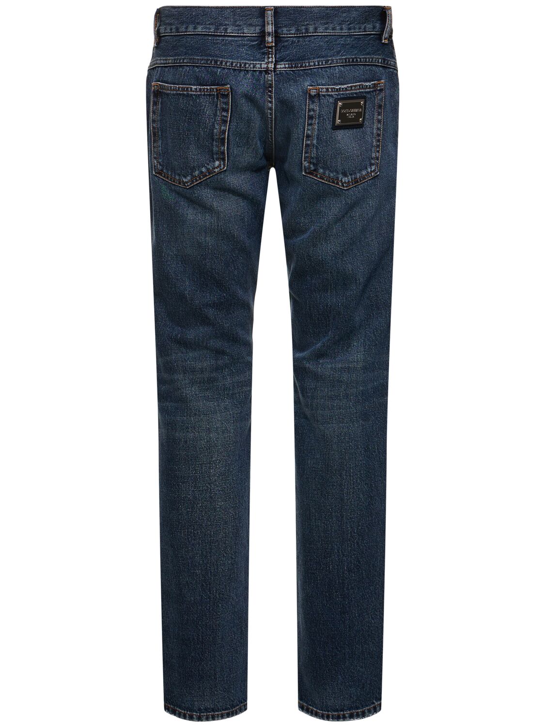 Shop Dolce & Gabbana Washed Denim Regular Jeans In 블루