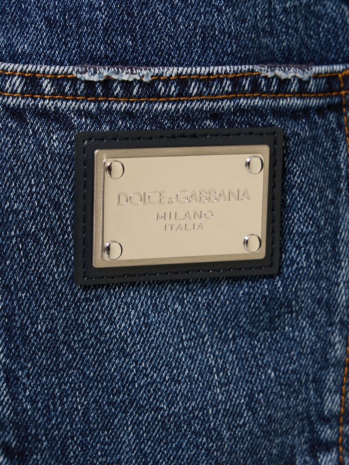 Shop Dolce & Gabbana Washed Denim Regular Jeans In 블루