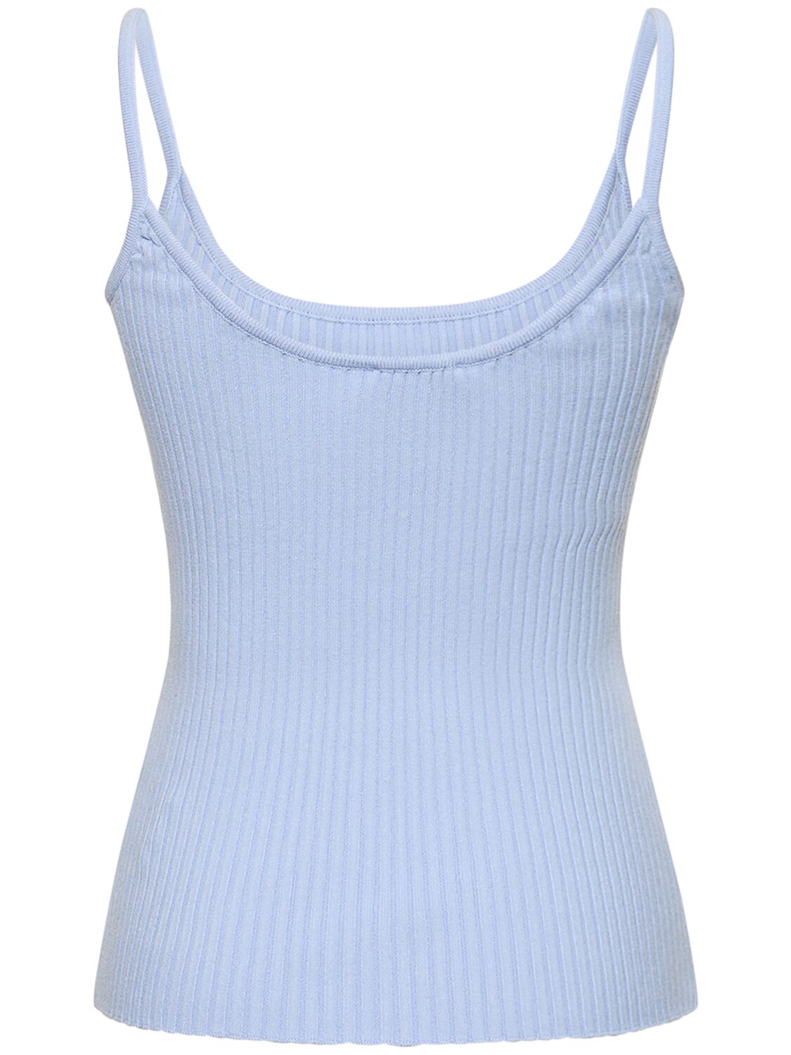 Shop Courrèges Knit Tank Top In Light Blue