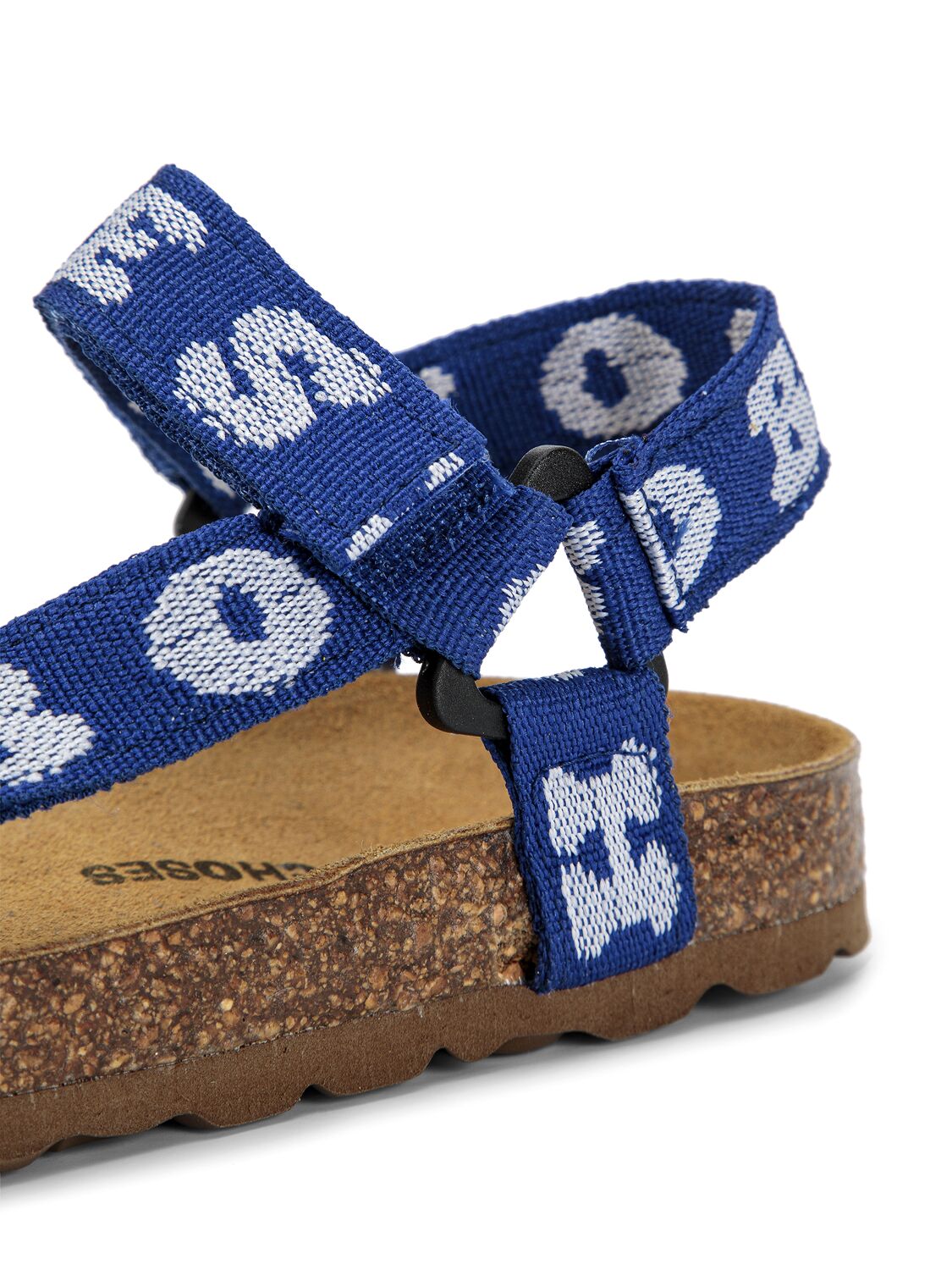 Shop Bobo Choses Embroidered Logo Cotton Sandals In Blue