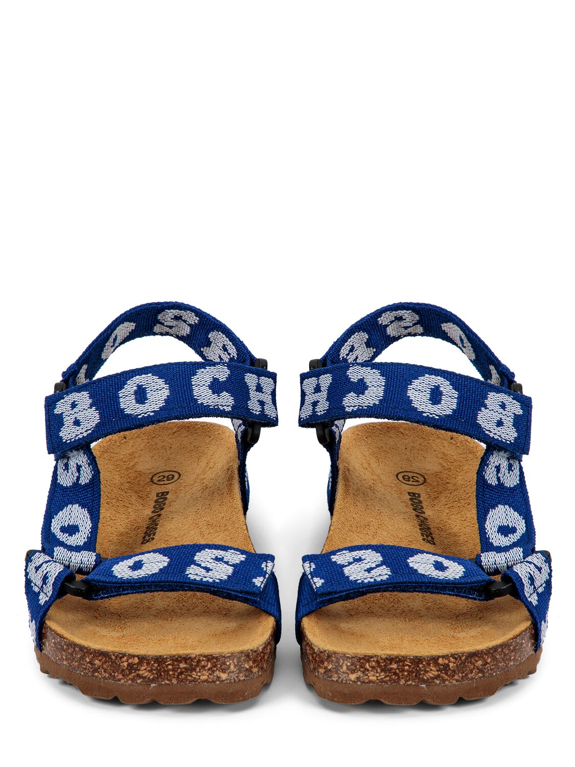 Shop Bobo Choses Embroidered Logo Cotton Sandals In Blue