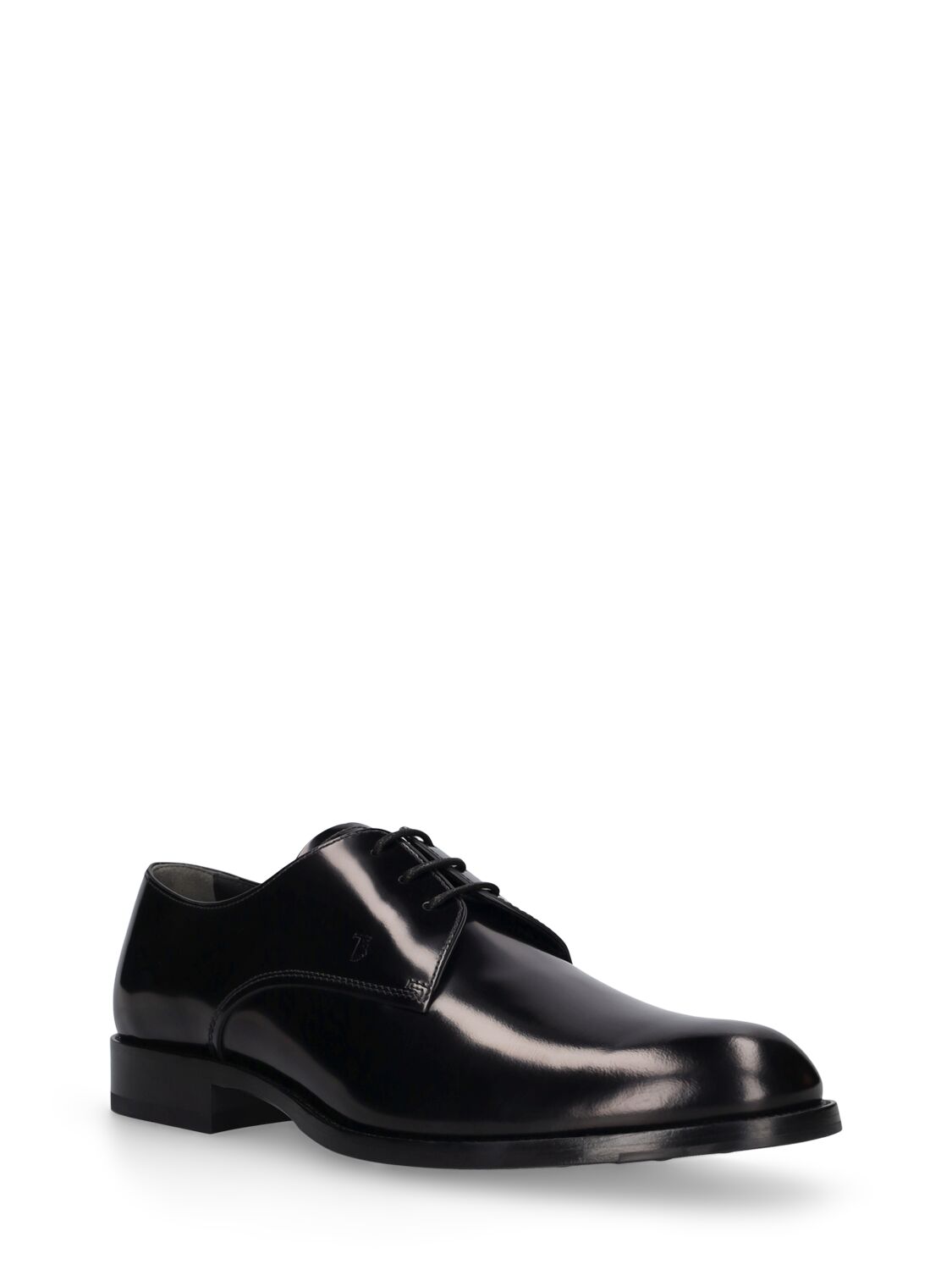 Shop Tod's Abrasivato Leather Lace-up Shoes In Black