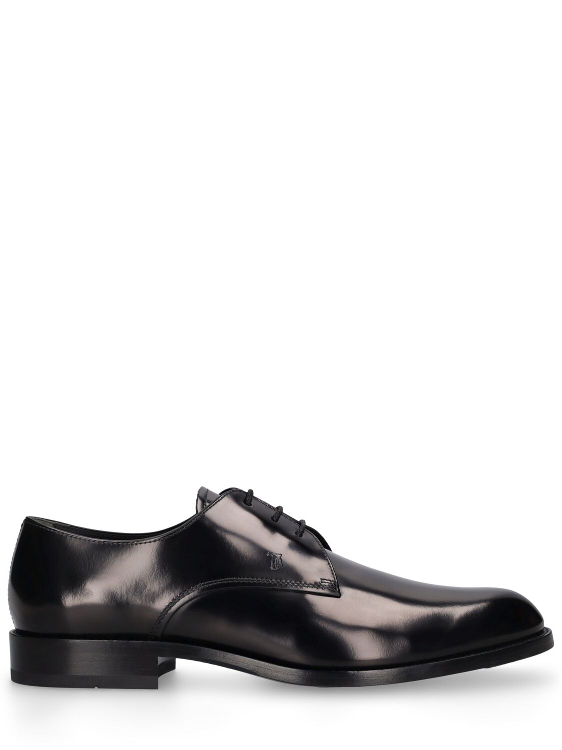 Tod's Abrasivato Leather Lace-up Shoes In Black