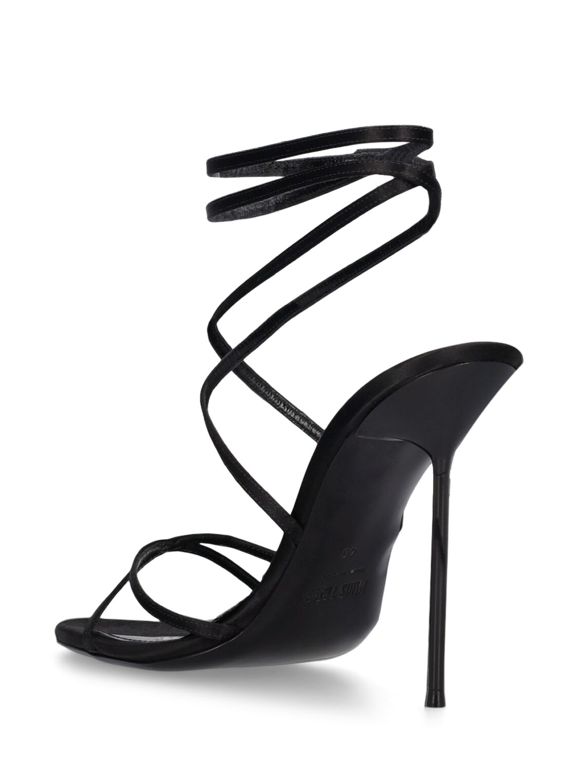 Shop Paris Texas 105mm Liz Satin Sandals In Black