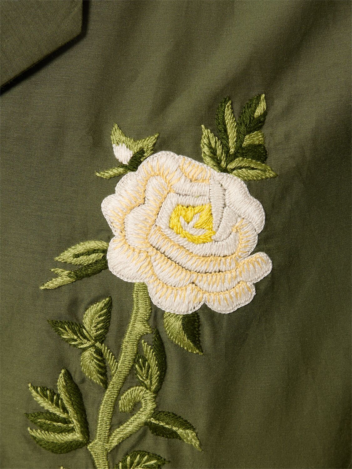 Shop Baziszt Flower Cotton & Silk Shirt In Green