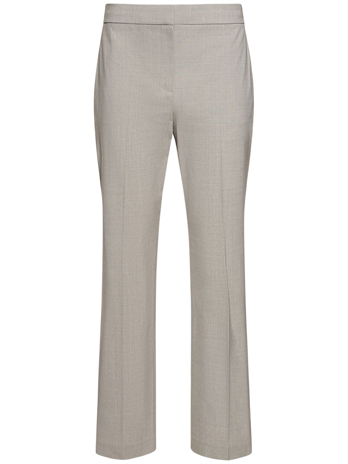 Theory Straight Wool Pants In Grey