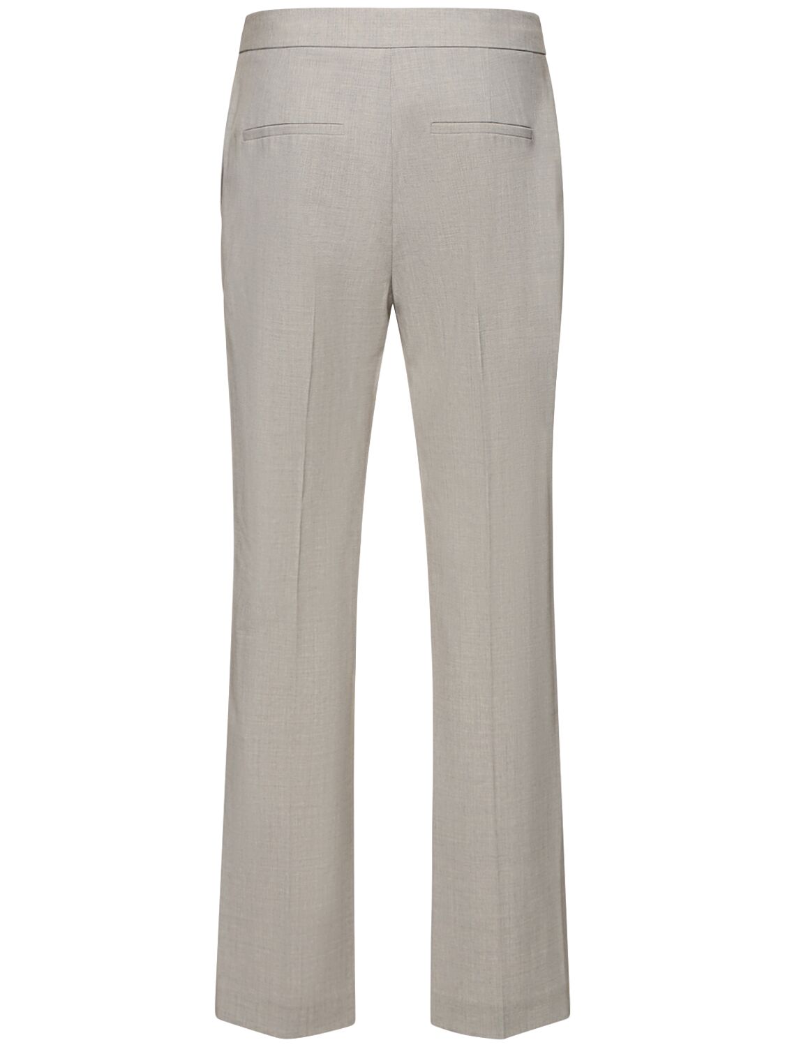 Shop Theory Straight Wool Pants In Grey