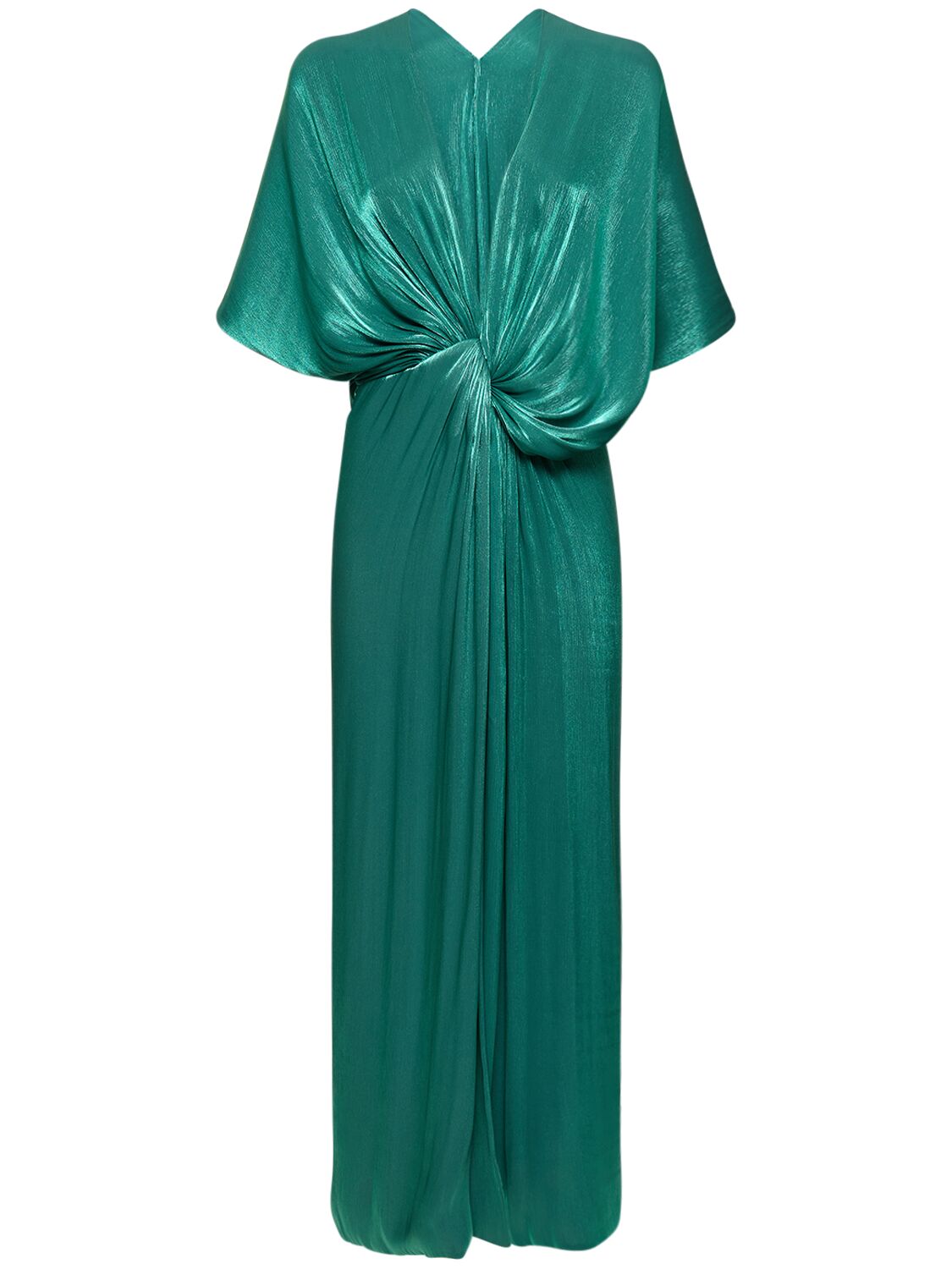 Costarellos Roanna Lurex Maxi Dress In Green