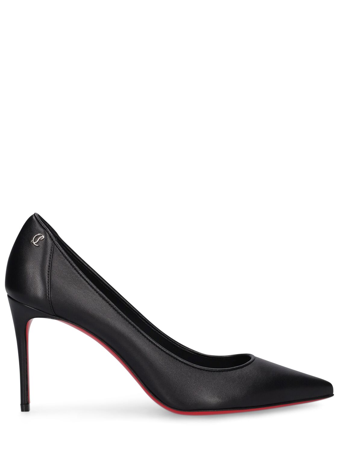 Shop Christian Louboutin 85mm Sporty Kate Leather Pumps In Black
