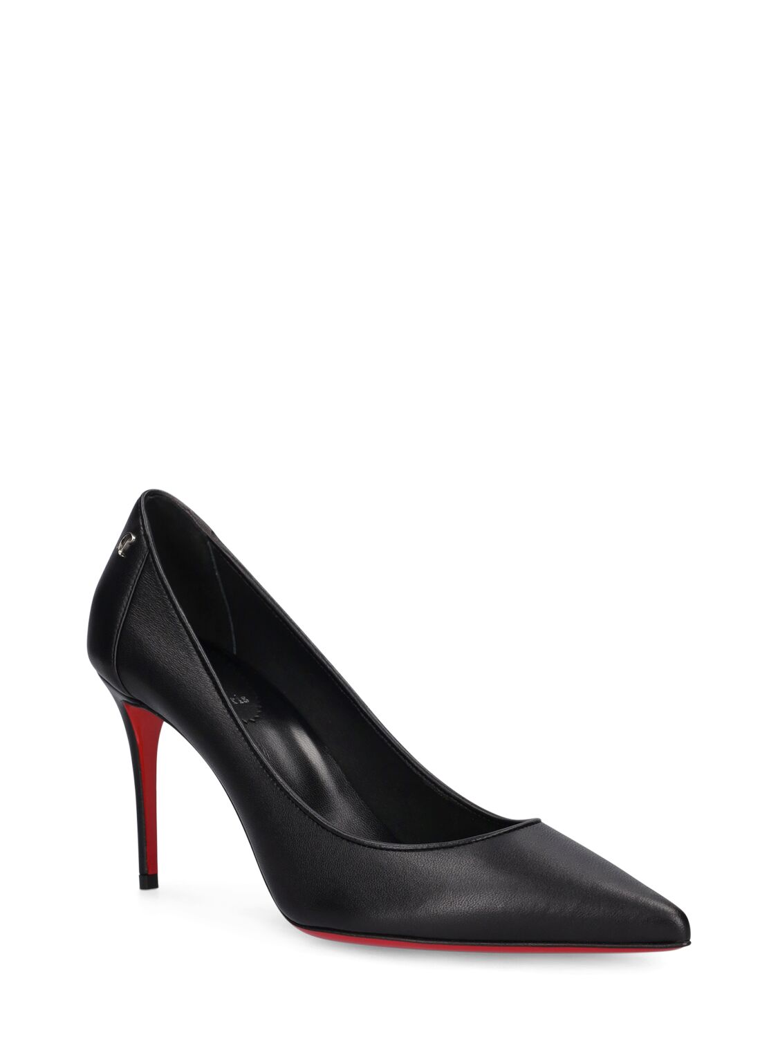 Shop Christian Louboutin 85mm Sporty Kate Leather Pumps In Black