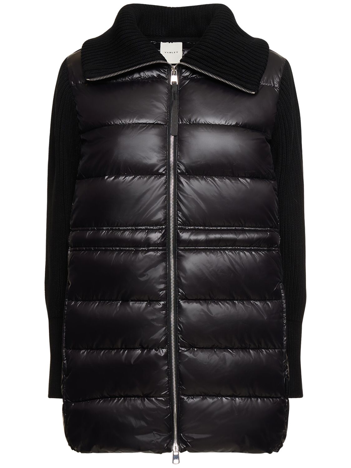 Shop Varley Arlen High Neck Zip-up Jacket In Black