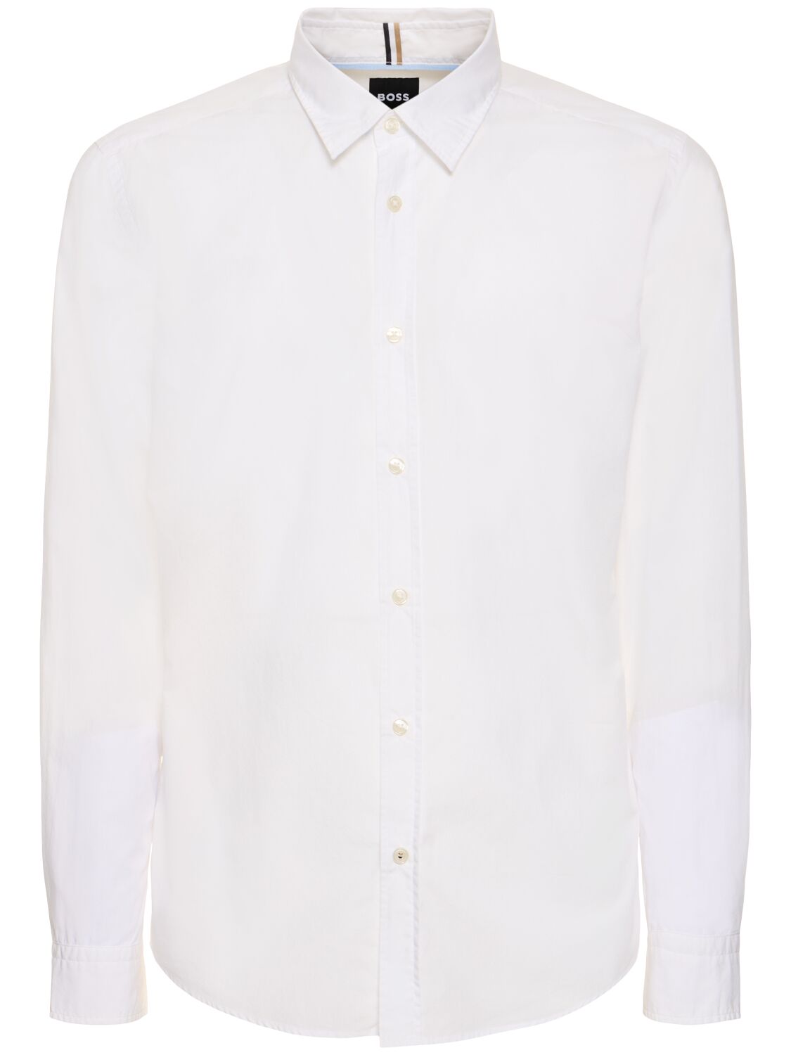 Hugo Boss S-roan Kent Cotton Shirt In White