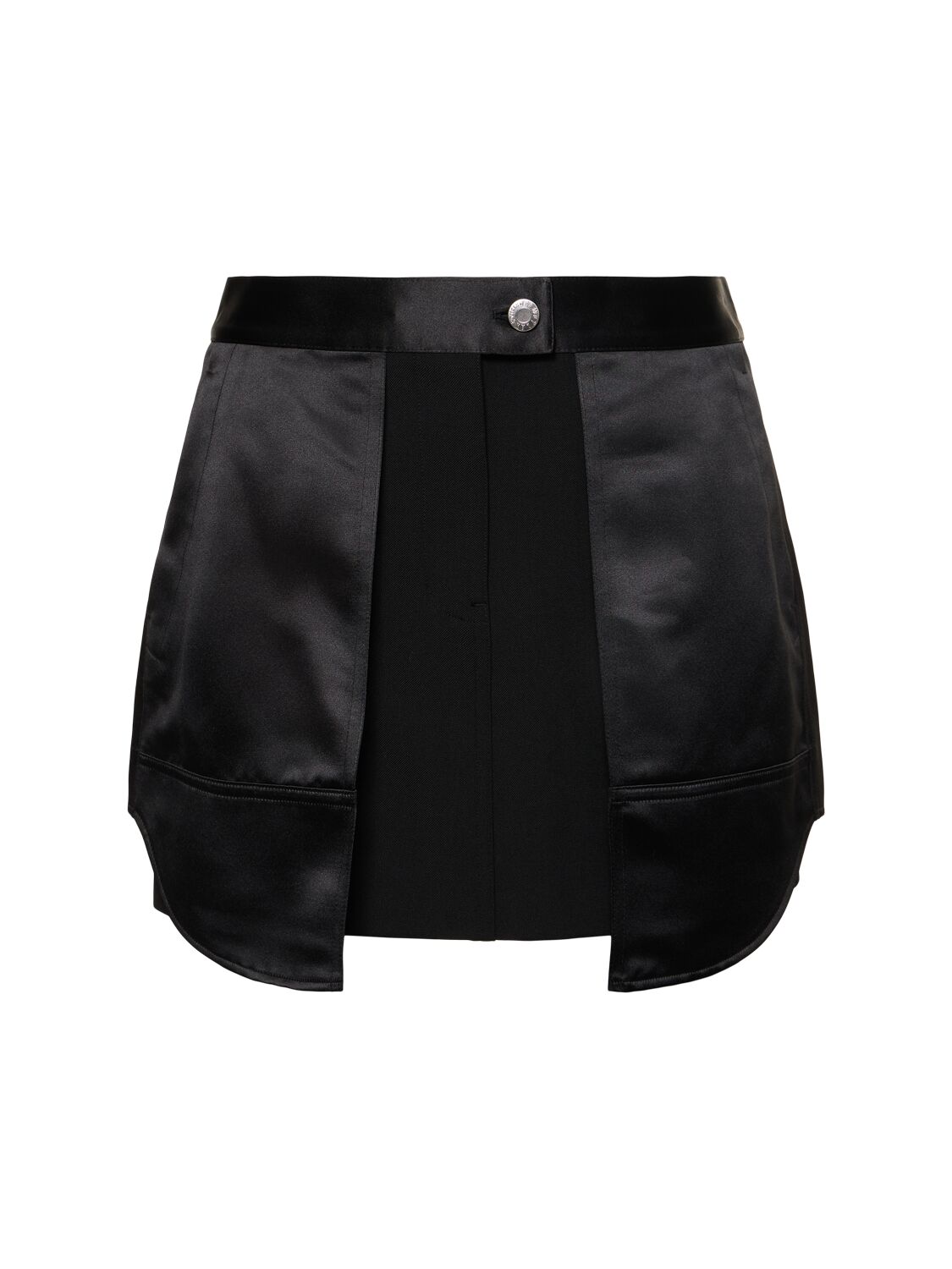 Shop Helmut Lang Inside-out Tech Mini Skirt In Black