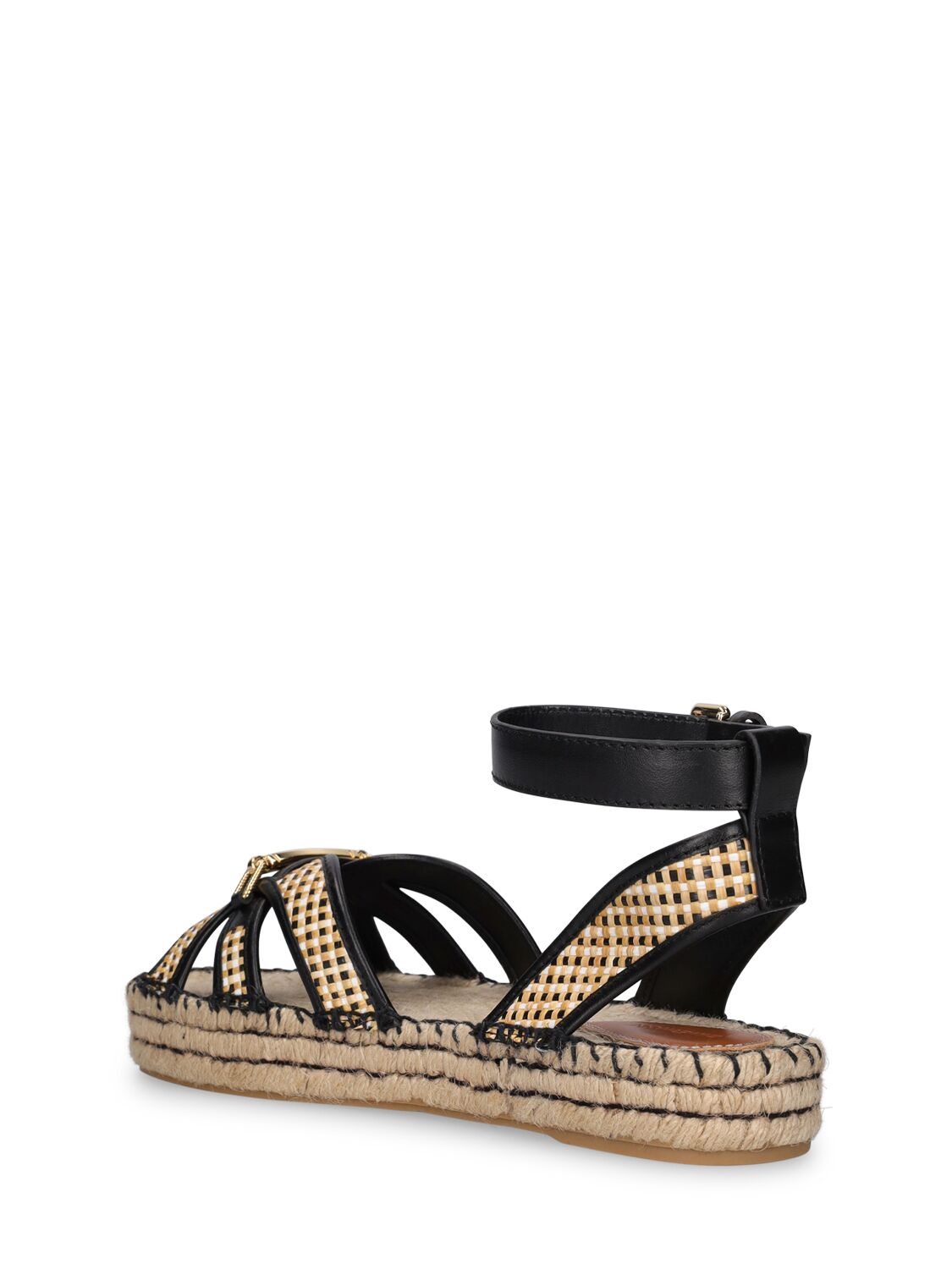 Shop Zimmermann 50mm Prisma Slide Leather Sandals In Black,beige