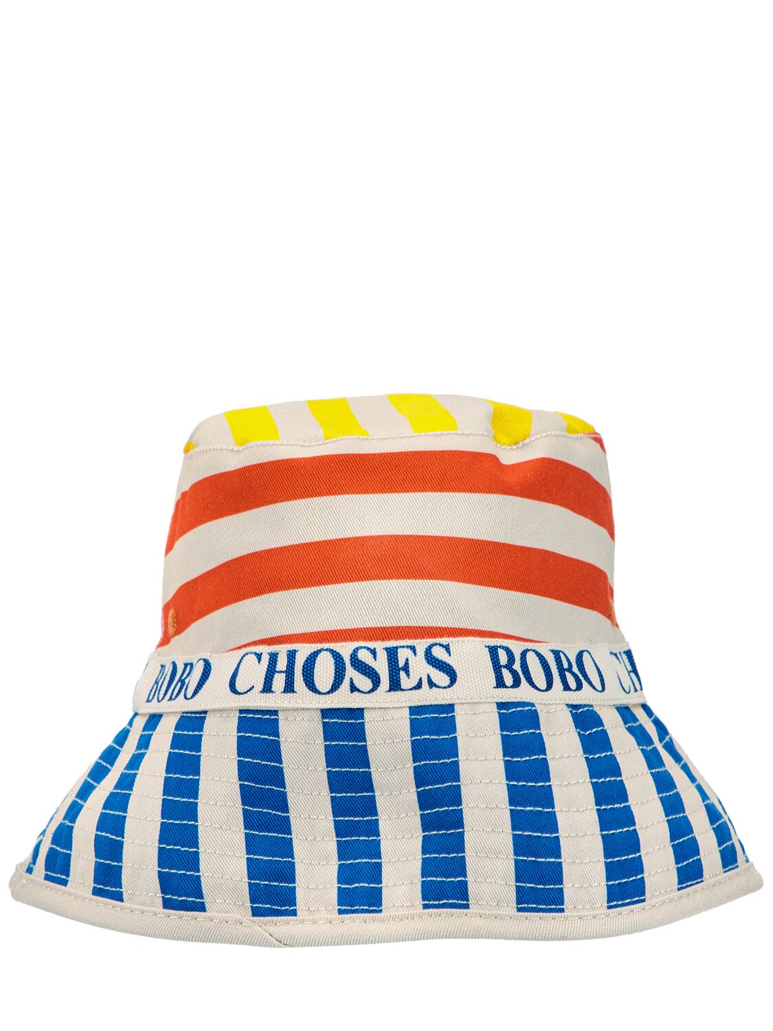 Bobo Choses Kids' Striped Reversible Bucket Hat In Multicolor