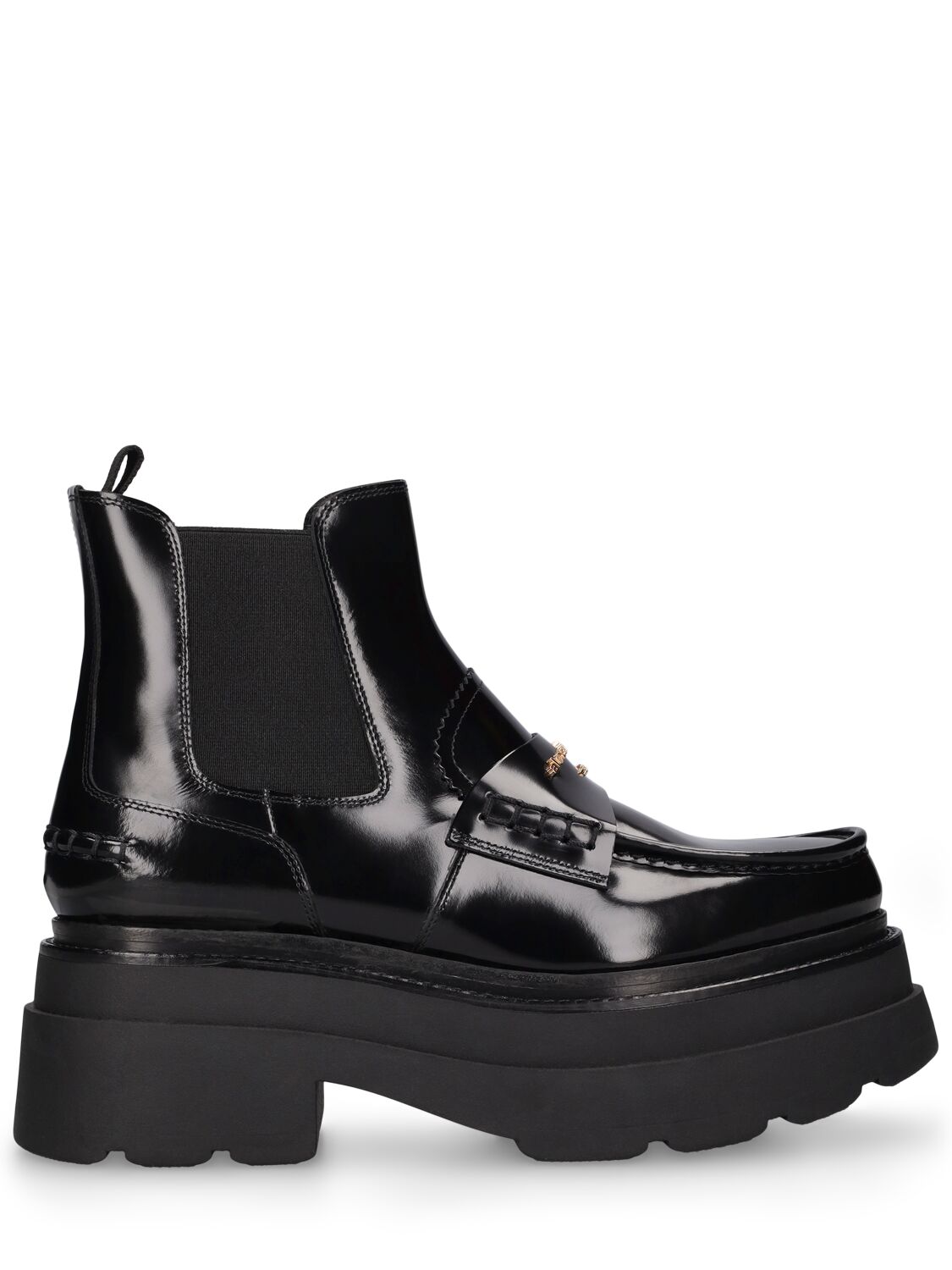 Shop Alexander Wang 75mm Carter Brushed Leather Ankle Boots In Black