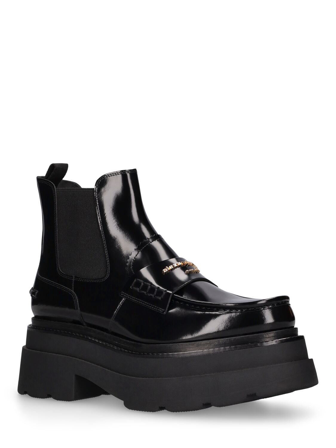 Shop Alexander Wang 75mm Carter Brushed Leather Ankle Boots In Black