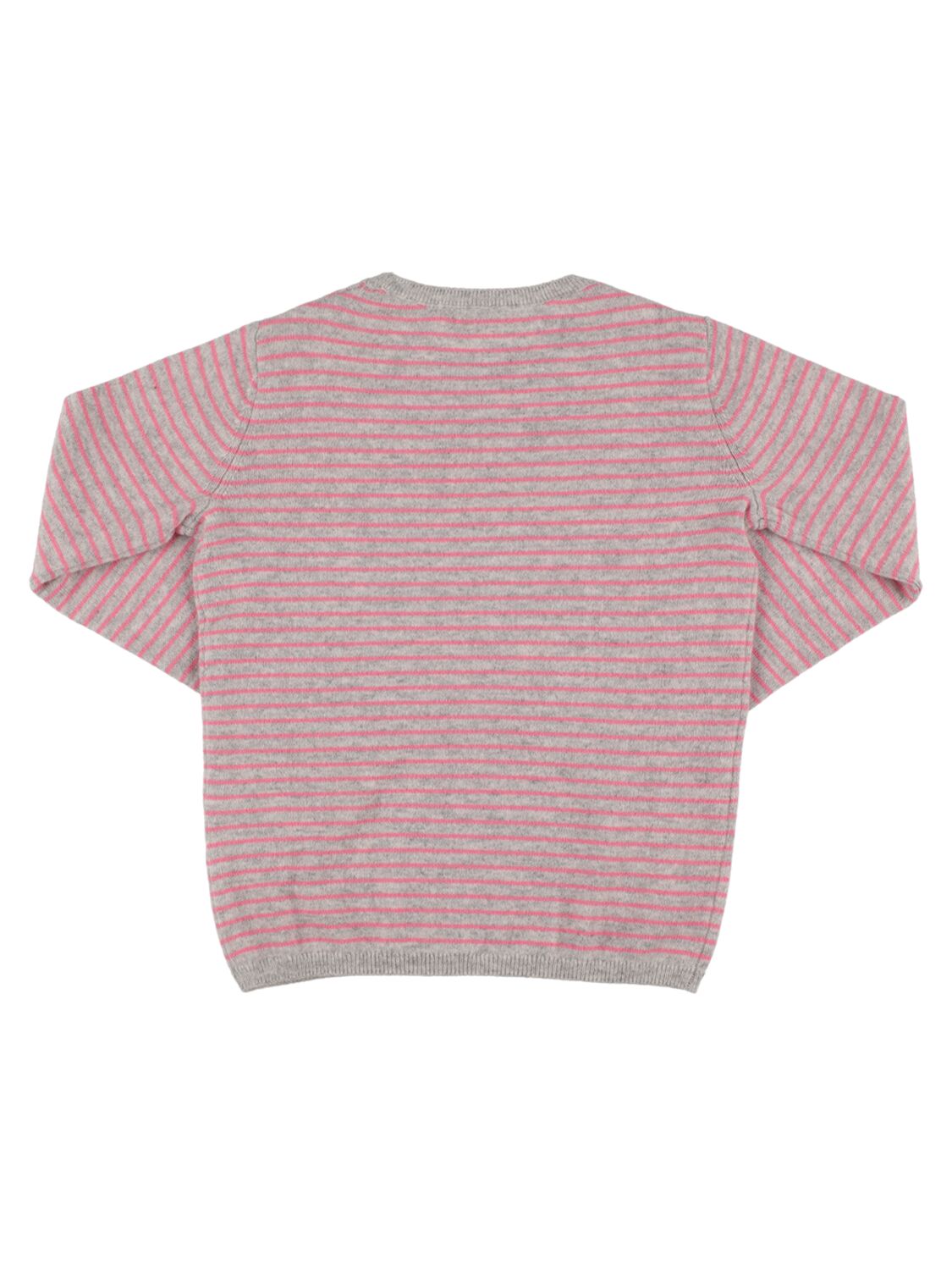 Shop Bonpoint Embroidered Cashmere Knit Sweater In Pink