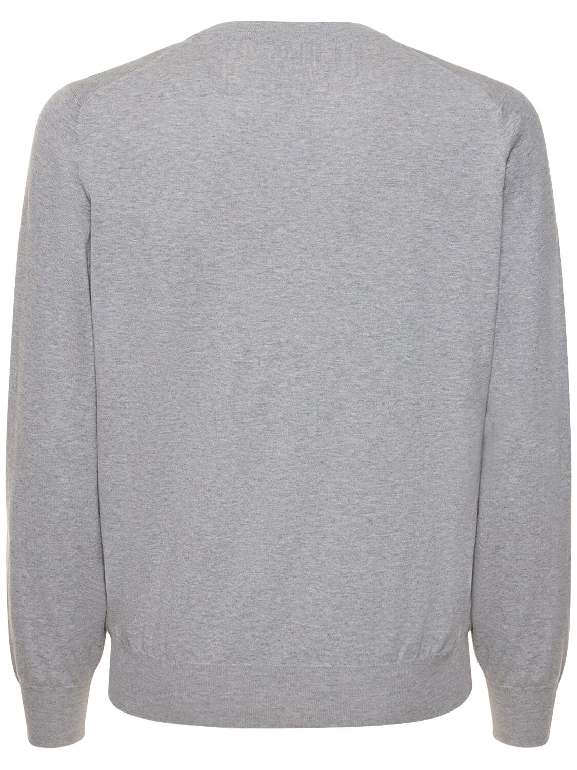 Shop Brunello Cucinelli Cotton Crewneck Sweater In Grey