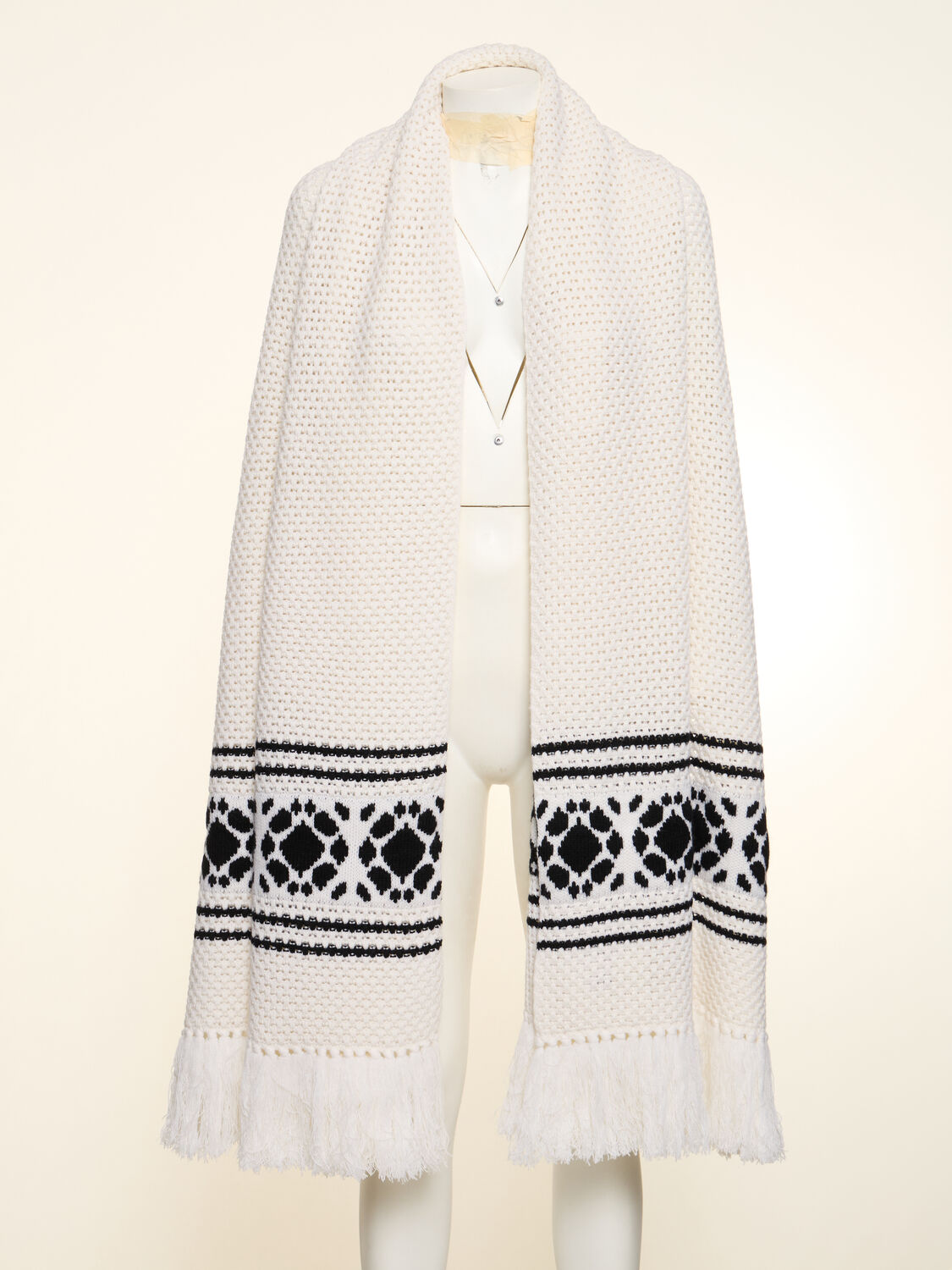 Max Mara Peplo Wool & Cashmere Long Cardigan In White,multi