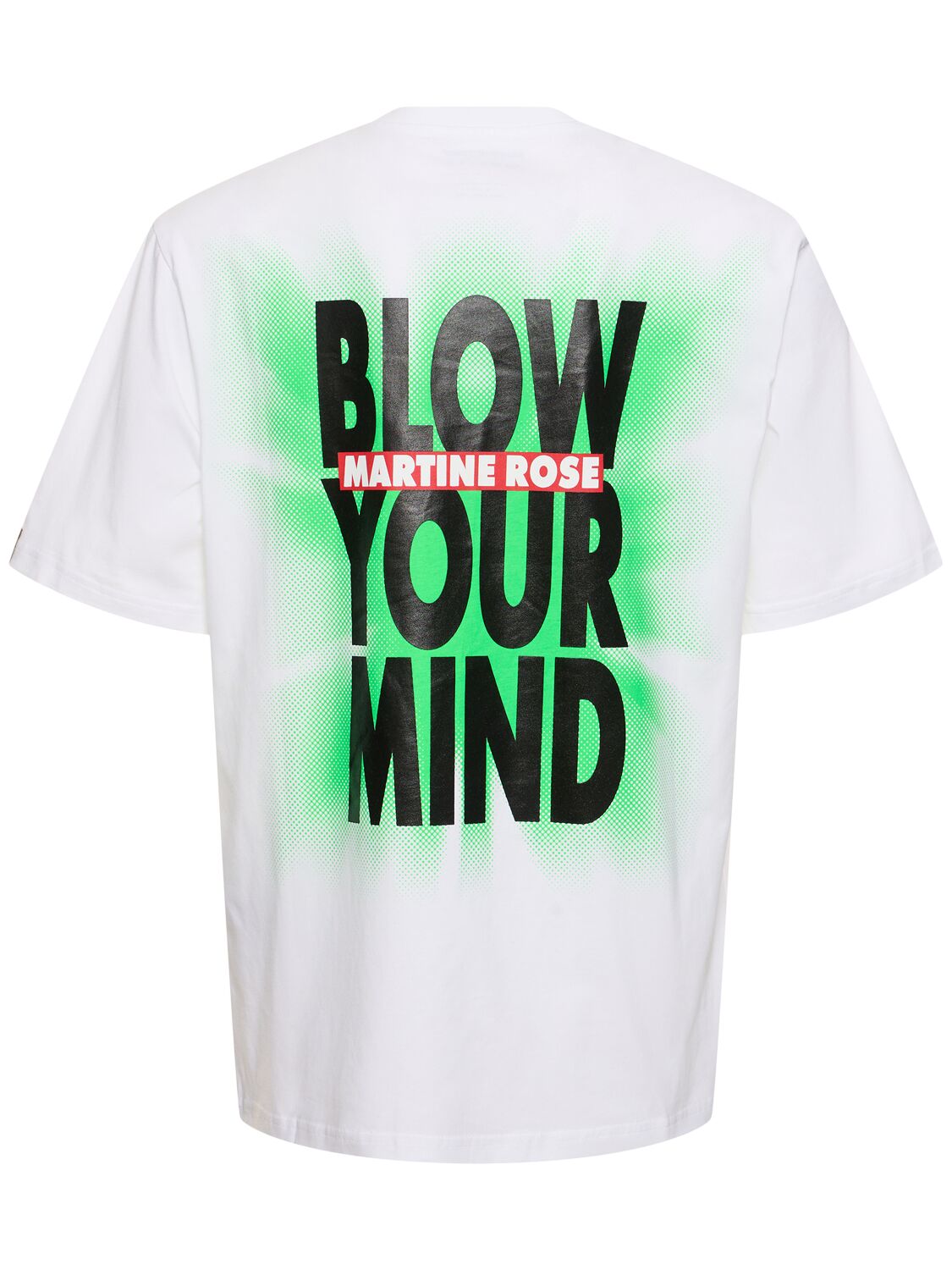 Shop Martine Rose Blow Your Mind Cotton Jersey T-shirt In 화이트
