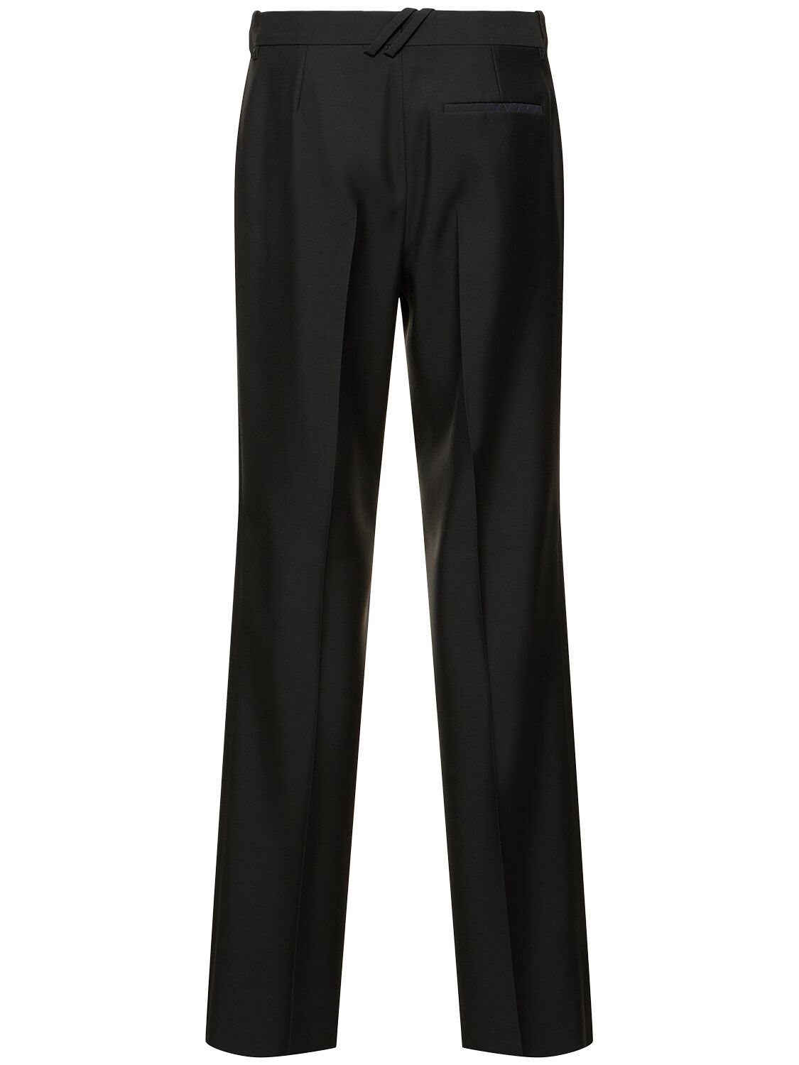 Shop Burberry Tailored Wool Pants In Onyx