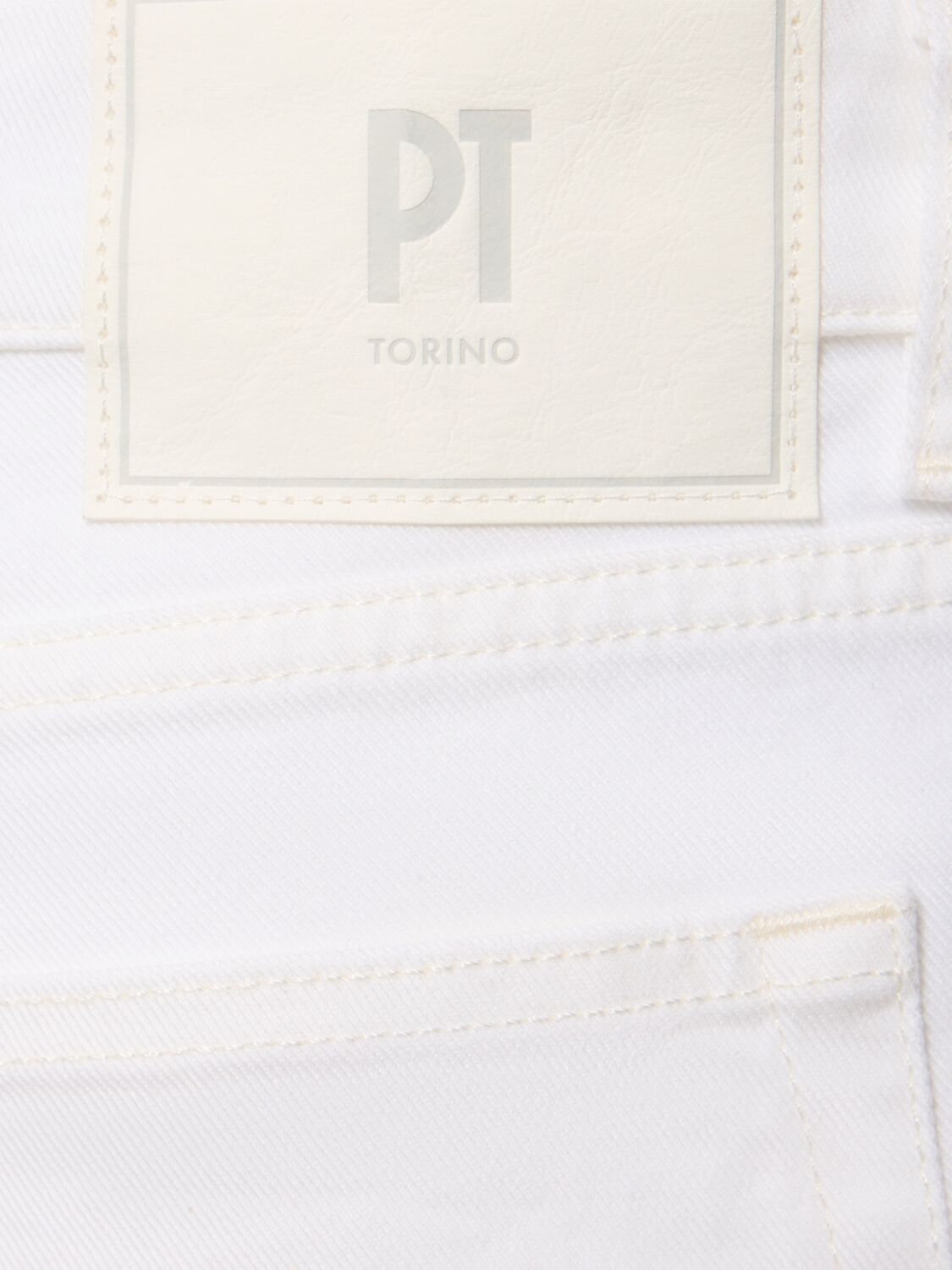 Shop Pt Torino Swing Denim Jeans In Off White