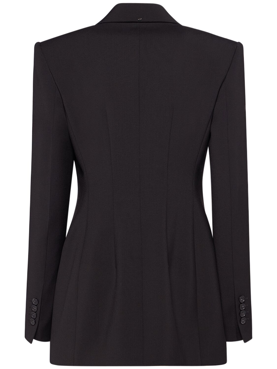 Shop Sportmax Adamo Wool Double Breasted Jacket In Black