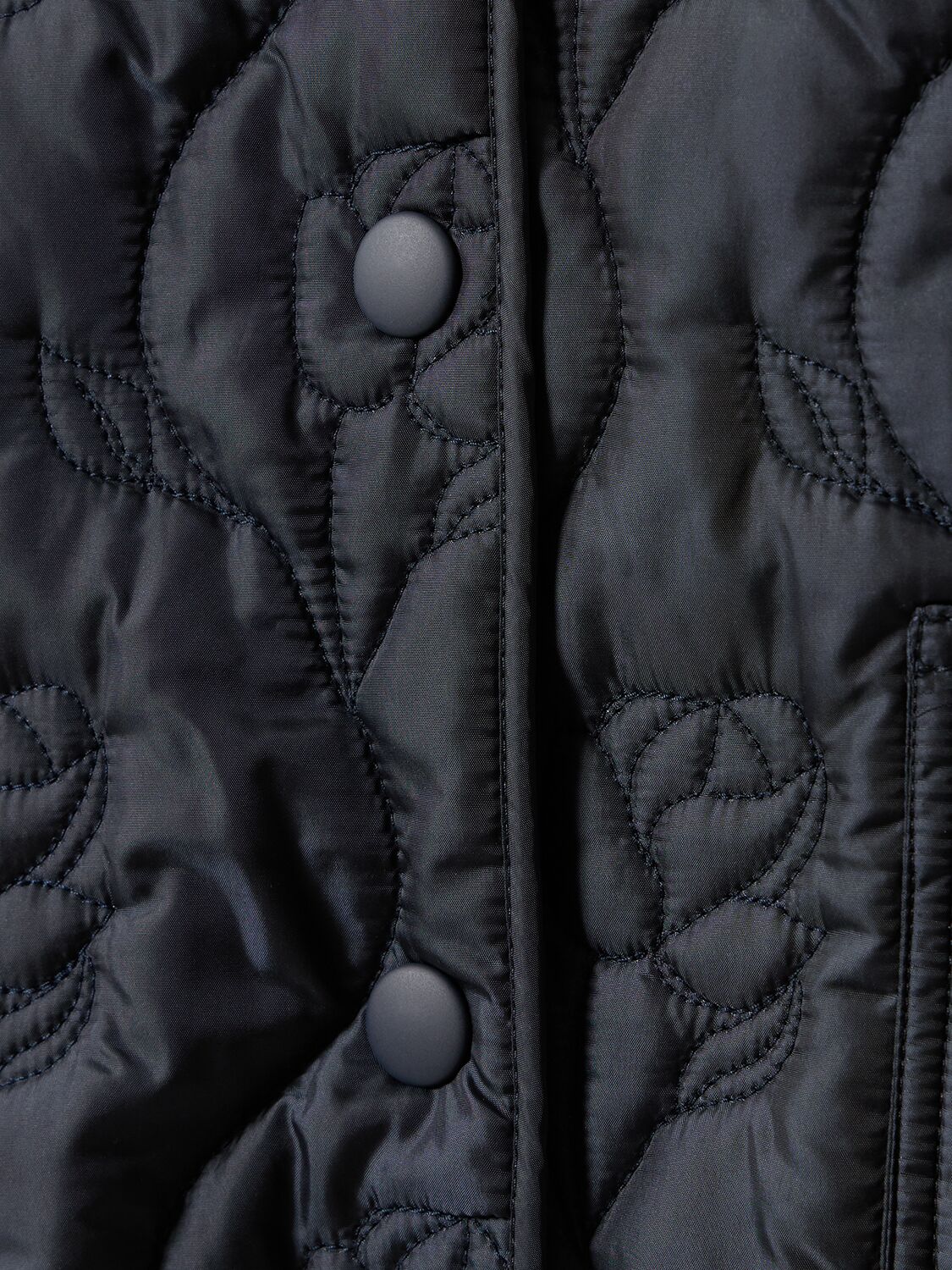 Shop Aspesi Quilted Nylon Short Jacket In Navy