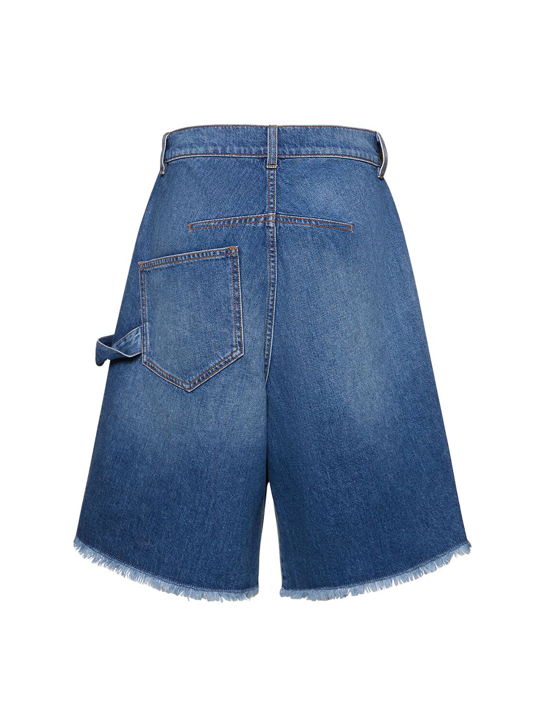 Shop Jw Anderson Twisted Denim Shorts In Light Blue