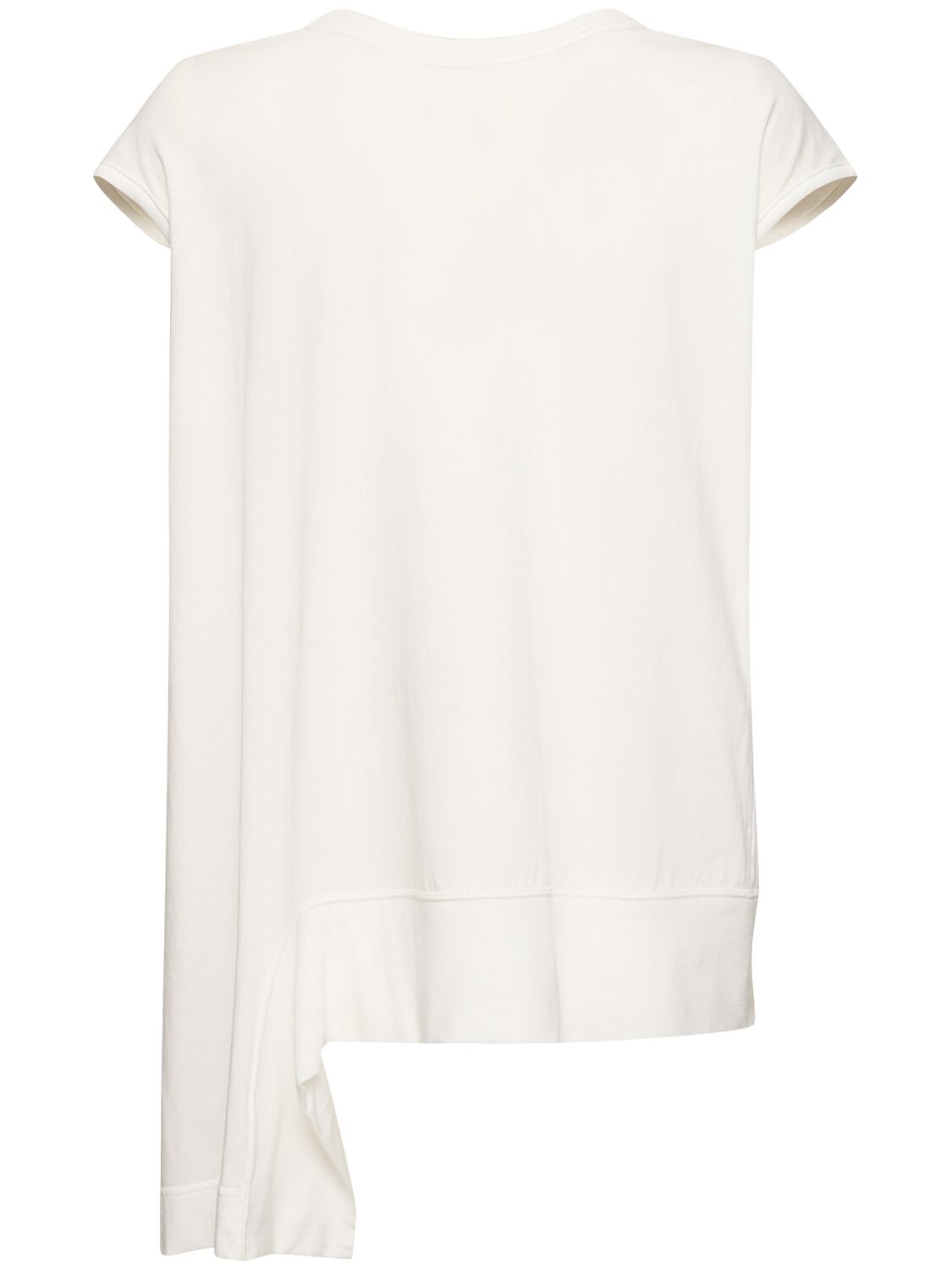 Shop Yohji Yamamoto Twisted Cotton Jersey T-shirt In White