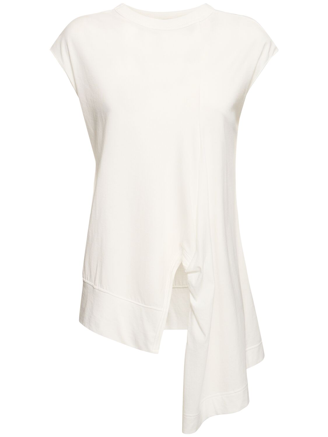 Yohji Yamamoto Twisted Cotton Jersey T-shirt In White