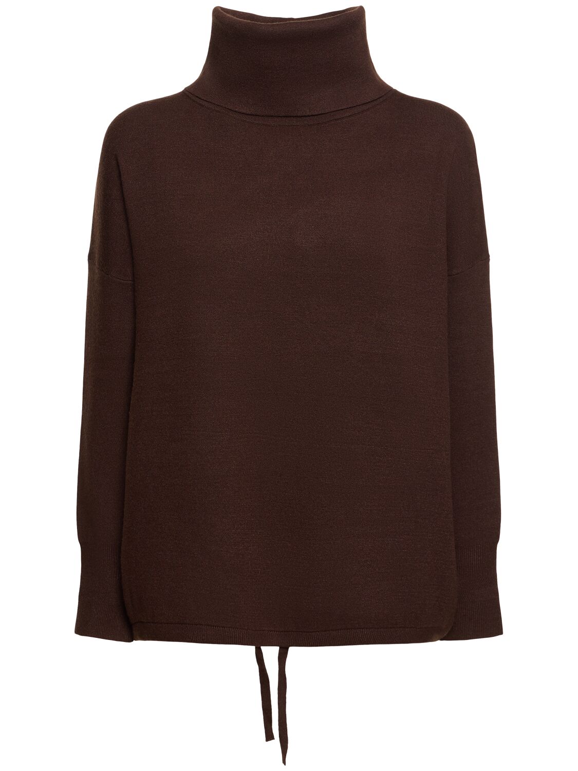 Varley Cavendish Roll Neck Knit Top In Brown