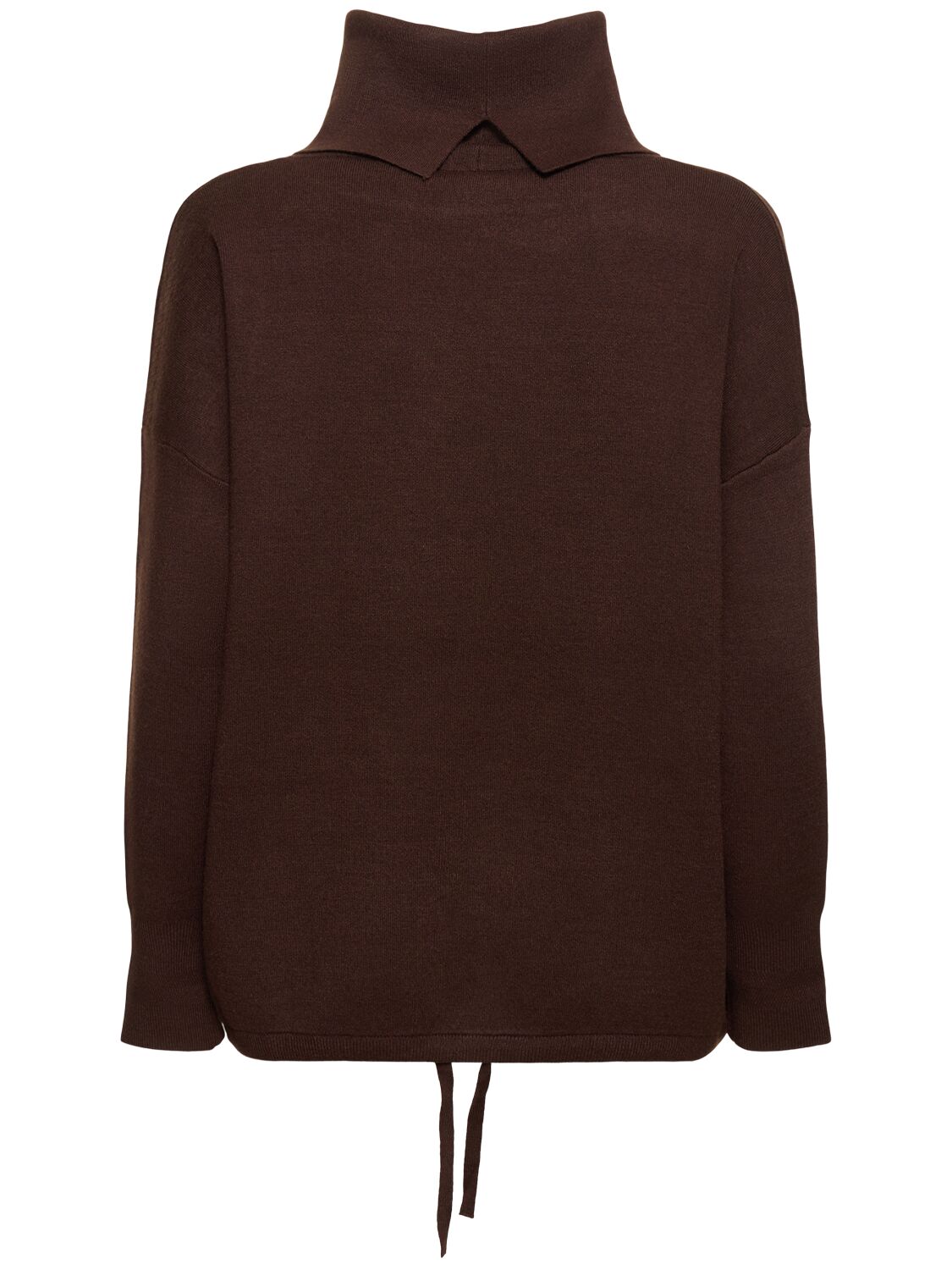 Shop Varley Cavendish Roll Neck Knit Top In Brown
