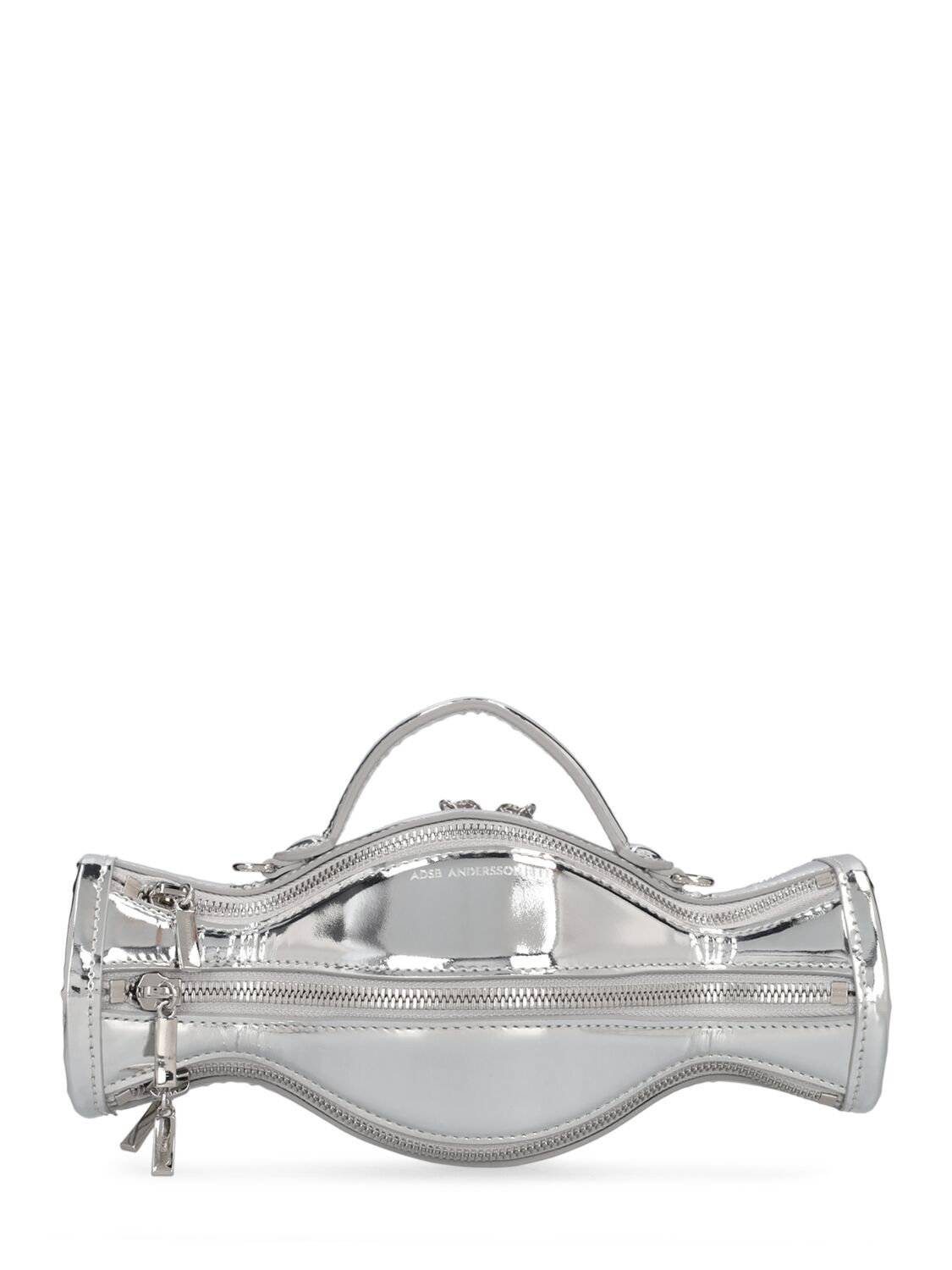 Andersson Bell Mini Jar Leather Bag In Silver