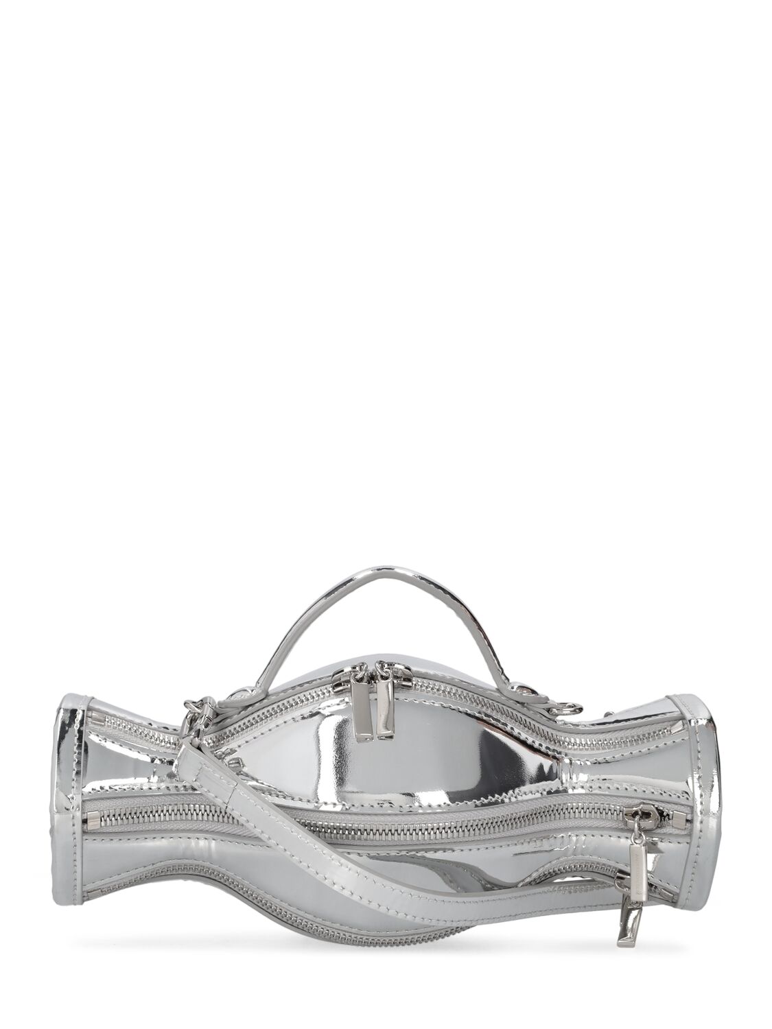 Shop Andersson Bell Mini Jar Leather Bag In Silver
