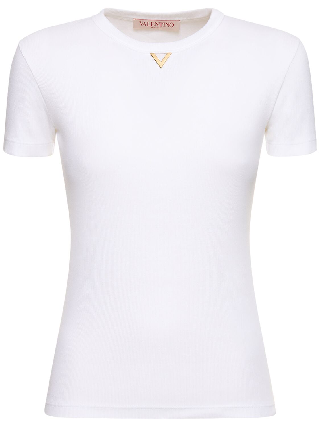 Image of Cotton Rib Jersey Logo T-shirt