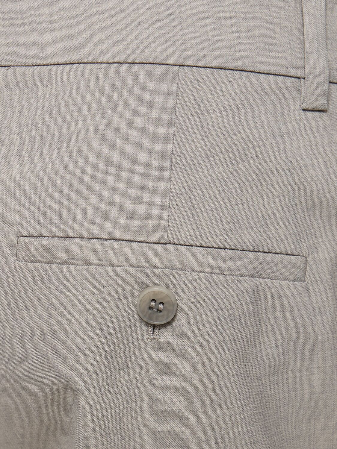 Shop Theory Treeca Straight Wool Pants In Grey