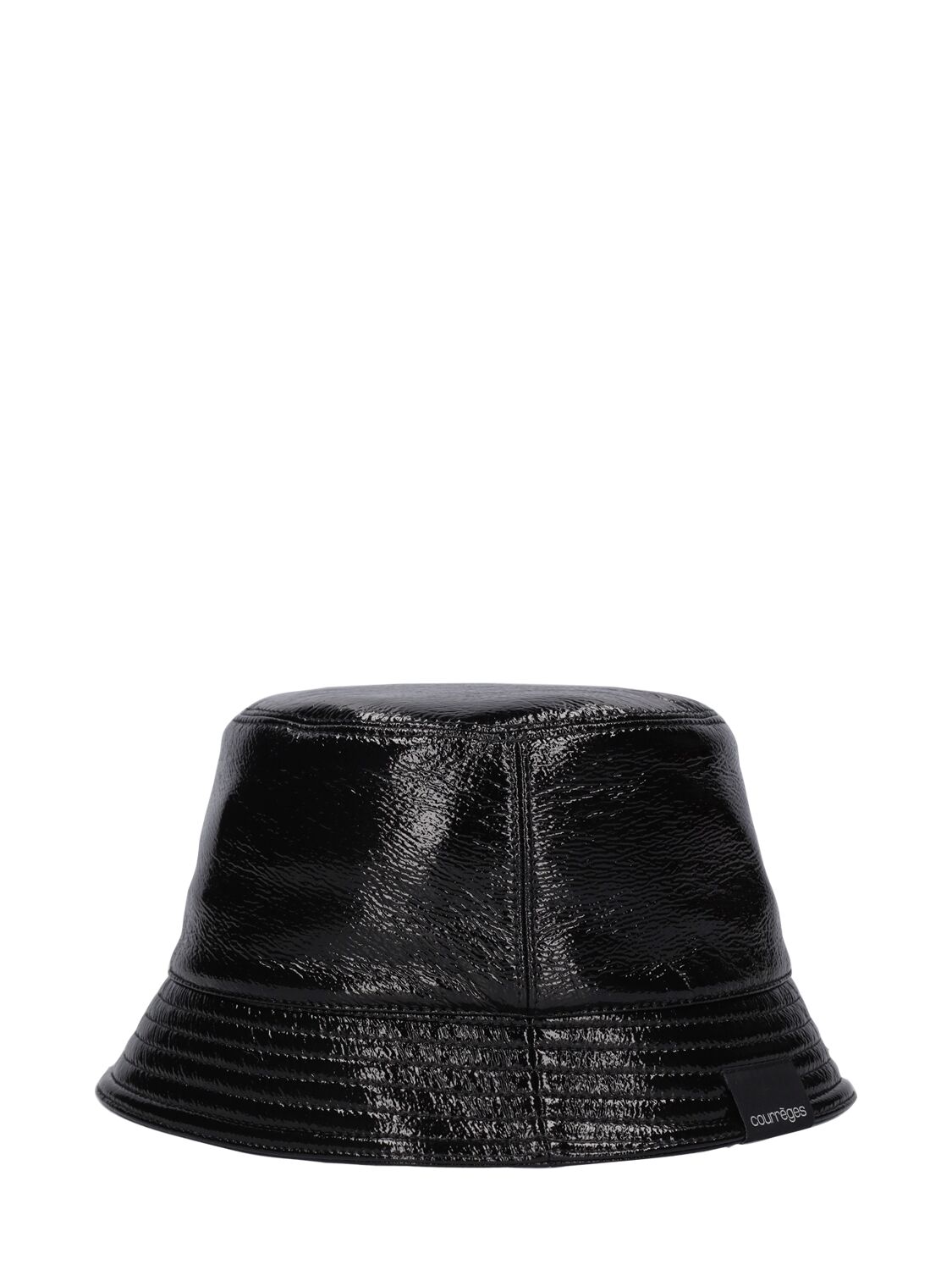 Shop Courrèges Signature Vinyl Bucket Hat In Black