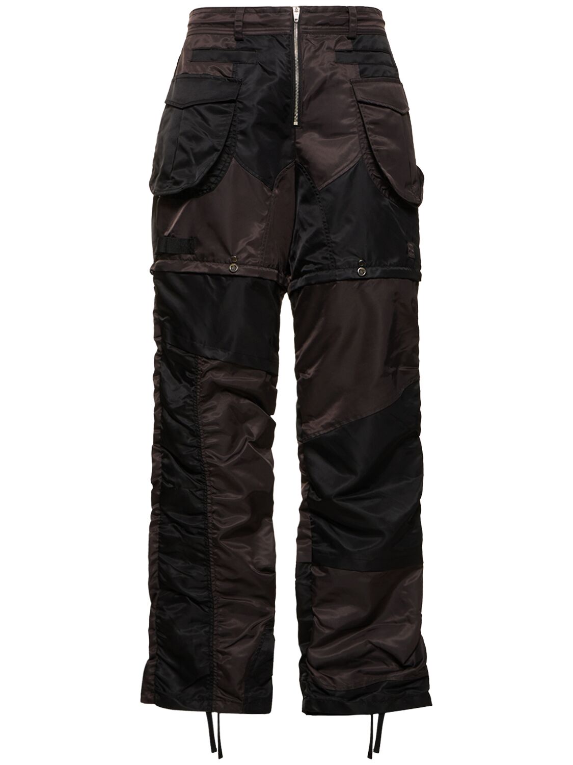 Image of Detachable Patchwork Nylon Cargo Pants
