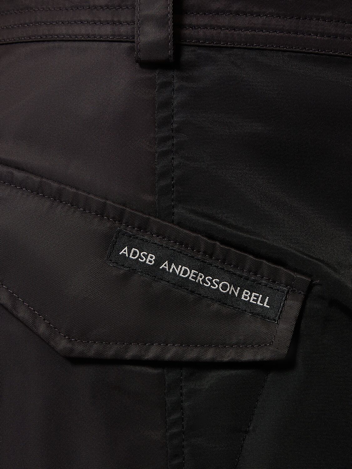 Shop Andersson Bell Detachable Patchwork Nylon Cargo Pants In Black