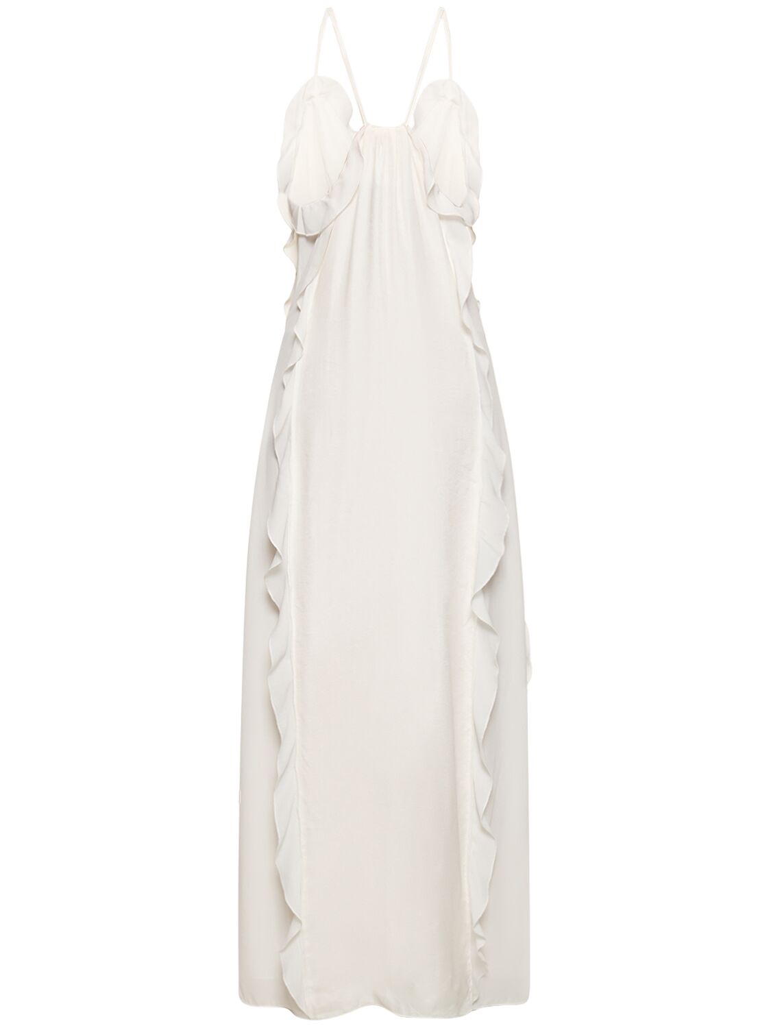 Shop Simkhai Emily Maxi Ruffled Cami Dress In White