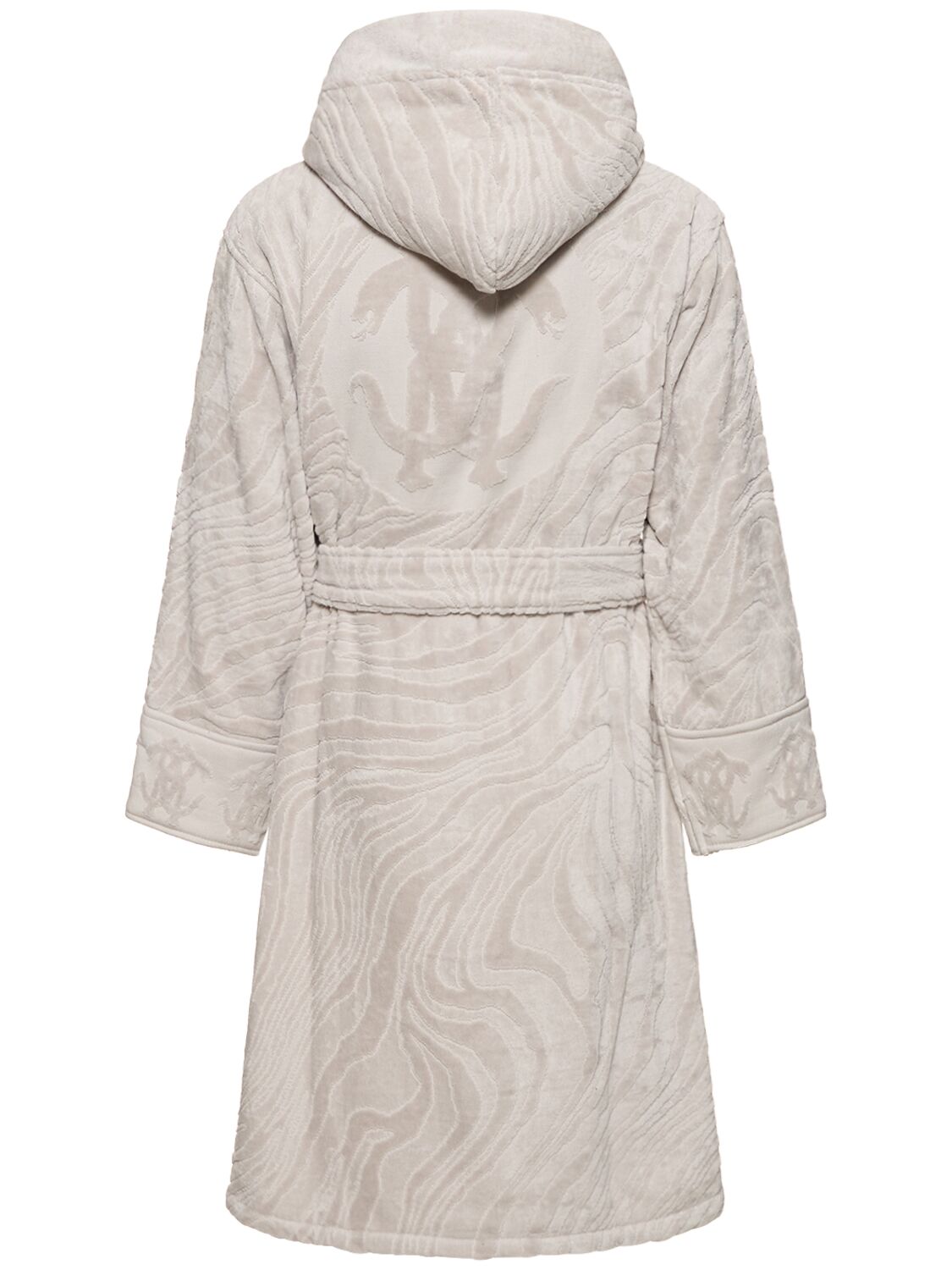 Shop Roberto Cavalli Okapi Bathrobe In Grey