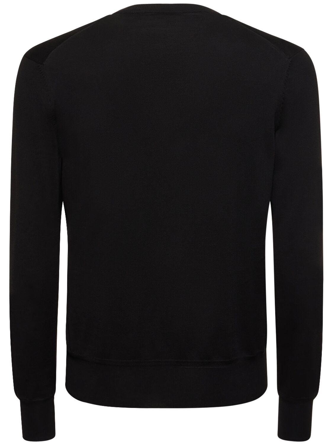 Shop Tom Ford Superfine Cotton V Neck Sweater In Black