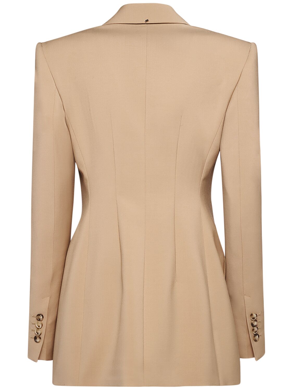 Sportmax Camel-coloured Double-breasted Jacket In Dark Beige