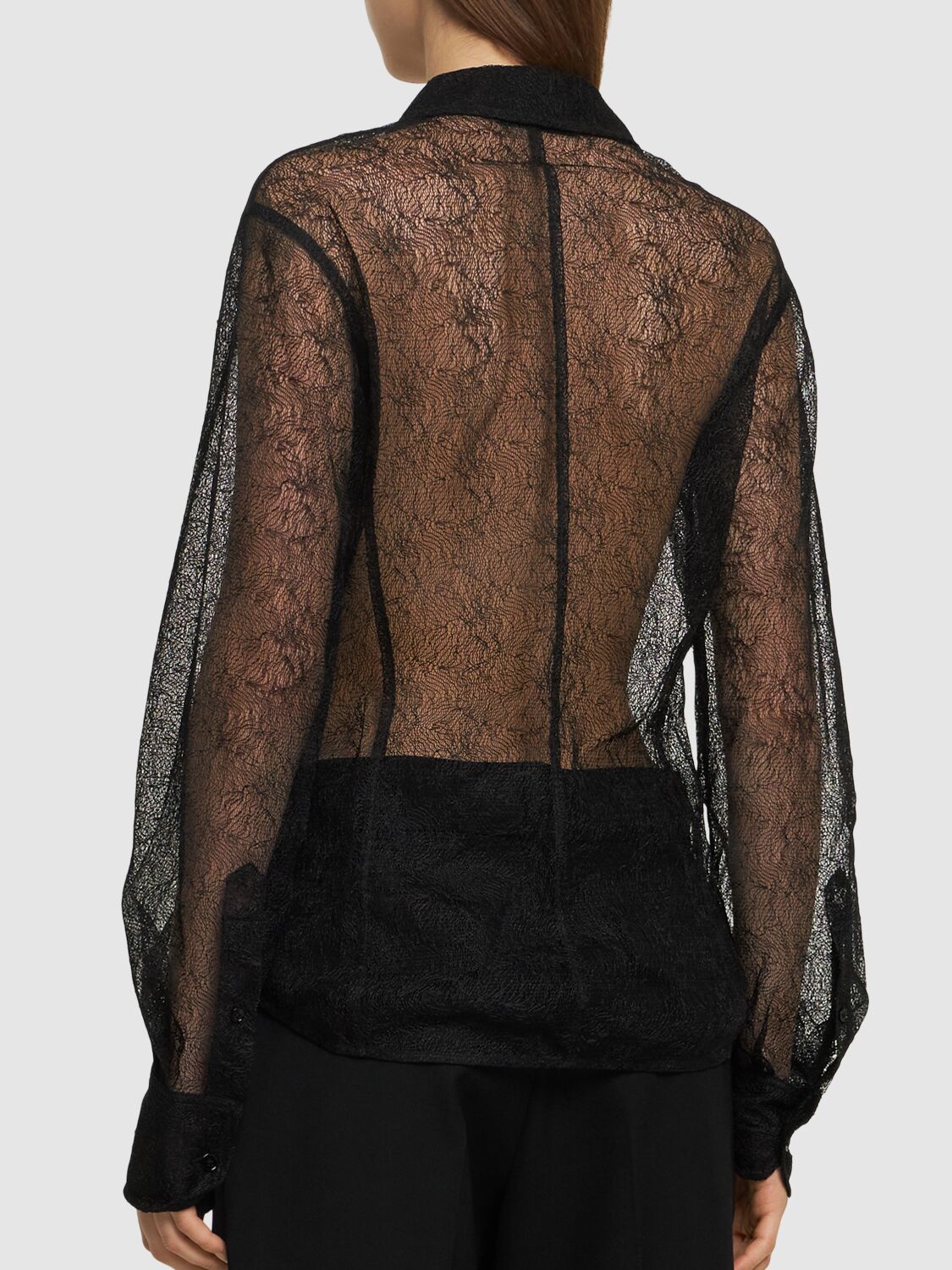 Shop Helmut Lang Sheer Tech Shirt In Black