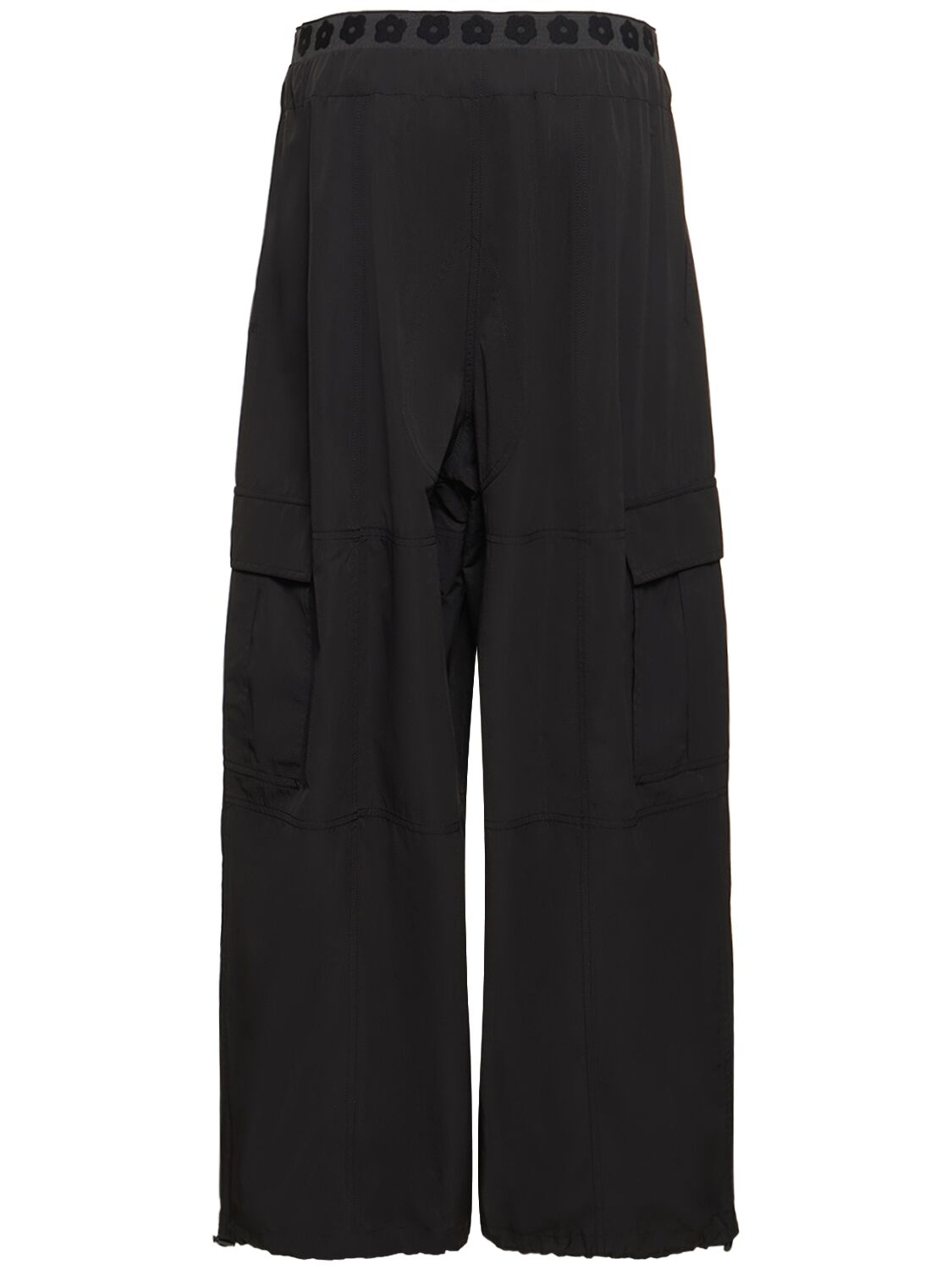 Shop Kenzo Boke Cotton Blend Cargo Pants In Black