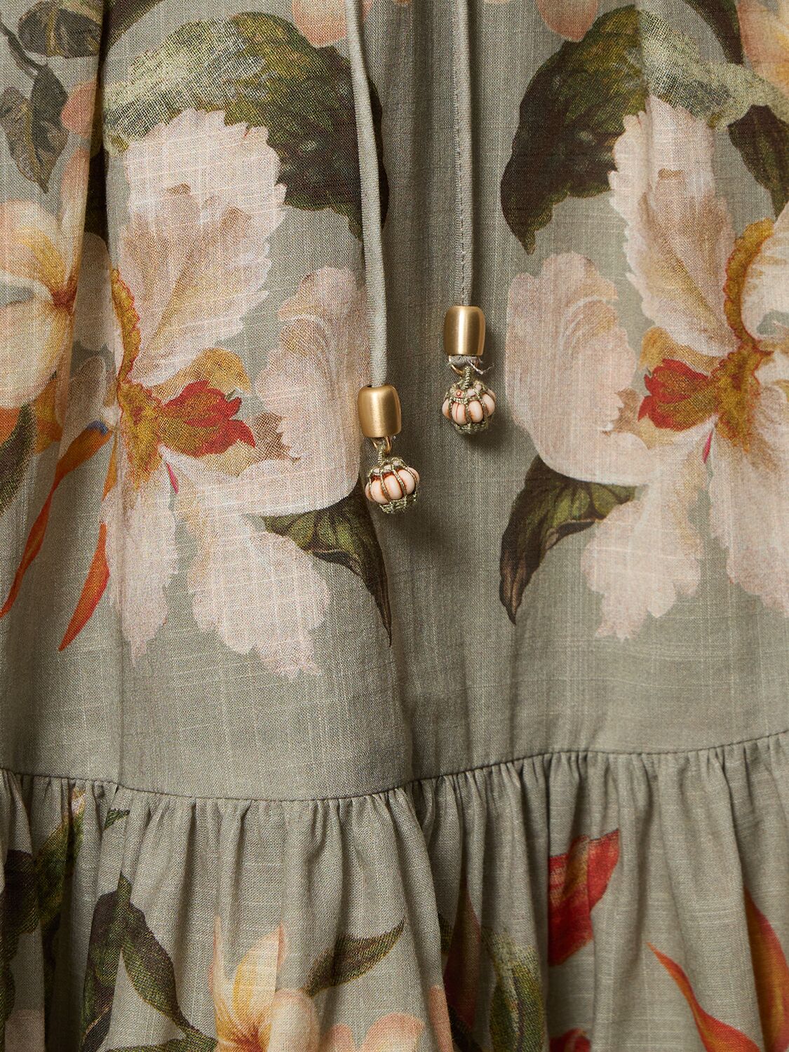 Shop Zimmermann Lexi Billow Cotton Mini Dress In Multicolor