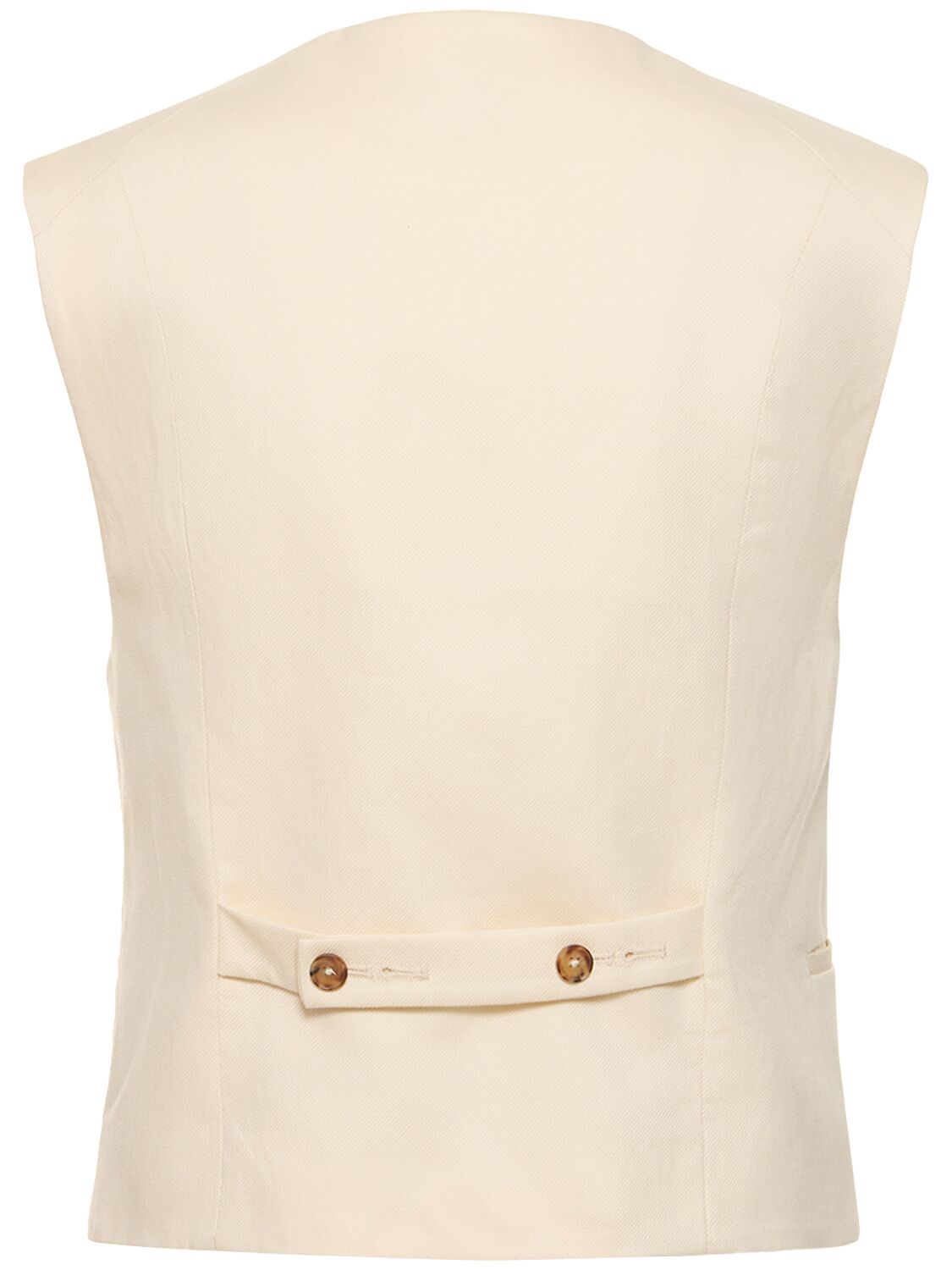 Shop Loulou Studio Iba Cotton & Linen Vest In White