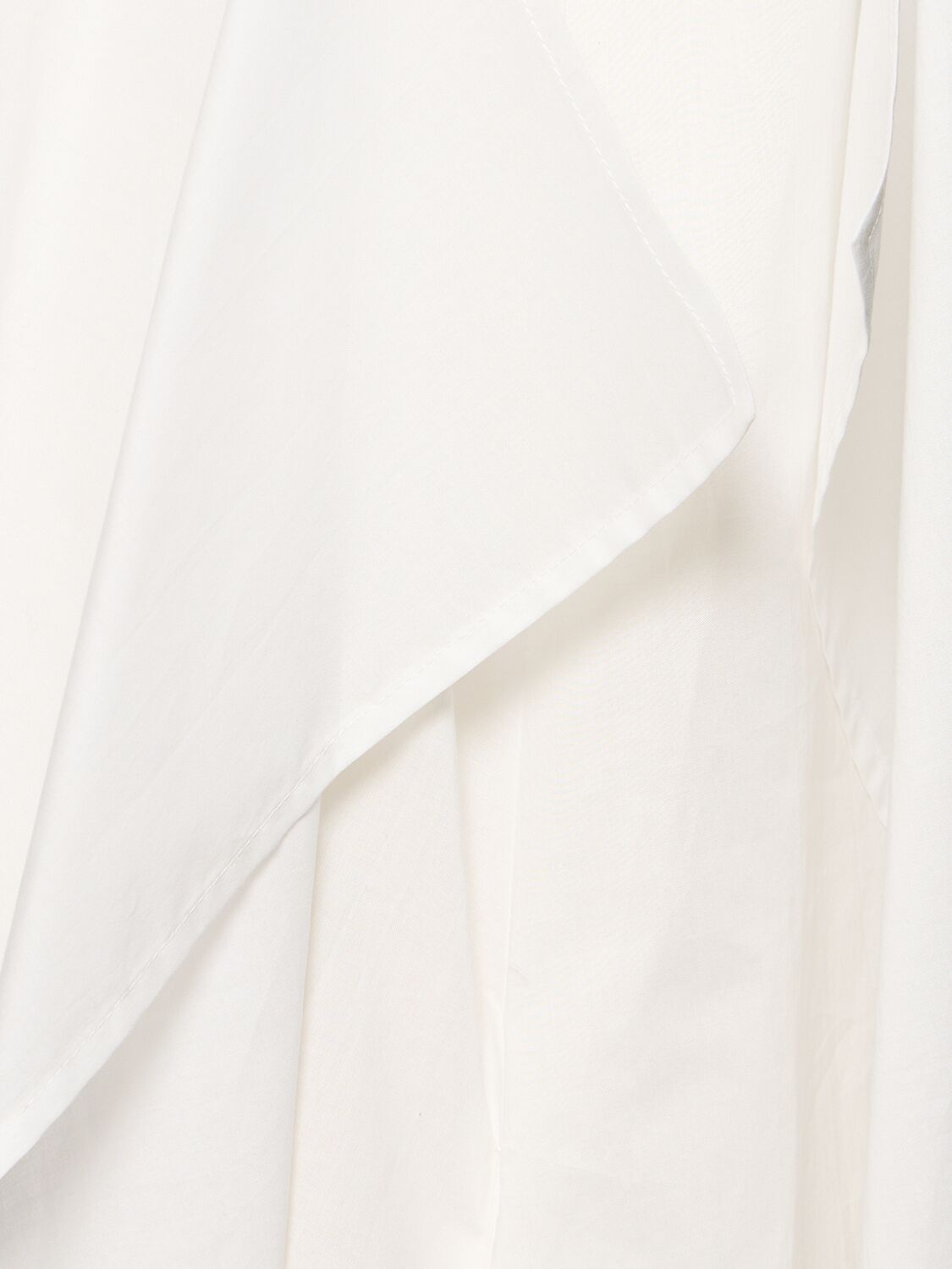 Shop Yohji Yamamoto Sleeveless Asymmetric Draped Cotton Top In White